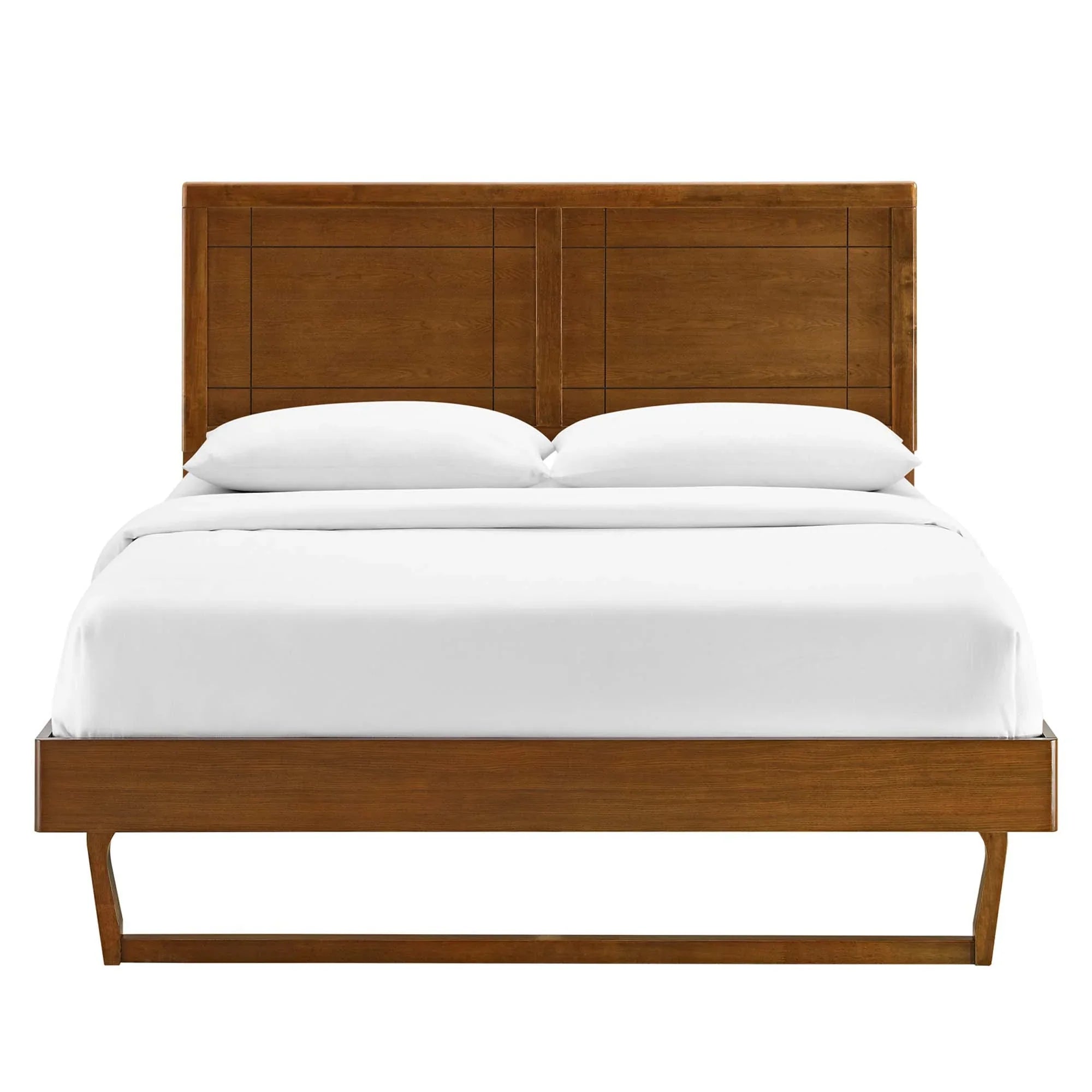 Marlee Wood Platform Bed With Angular Frame