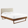 Bridgette Wood Platform Bed With Angular Frame