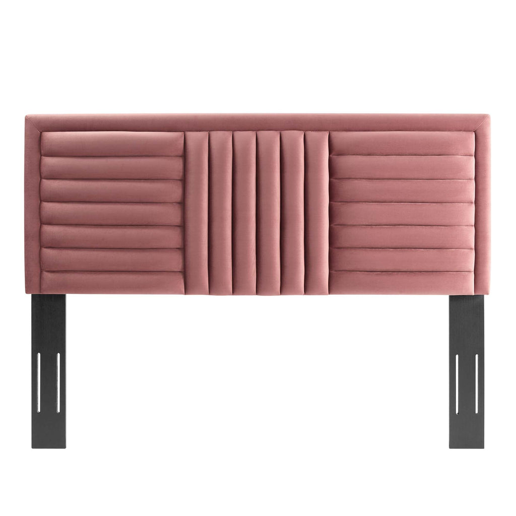 Believe Channel Tufted Performance Velvet Headboard