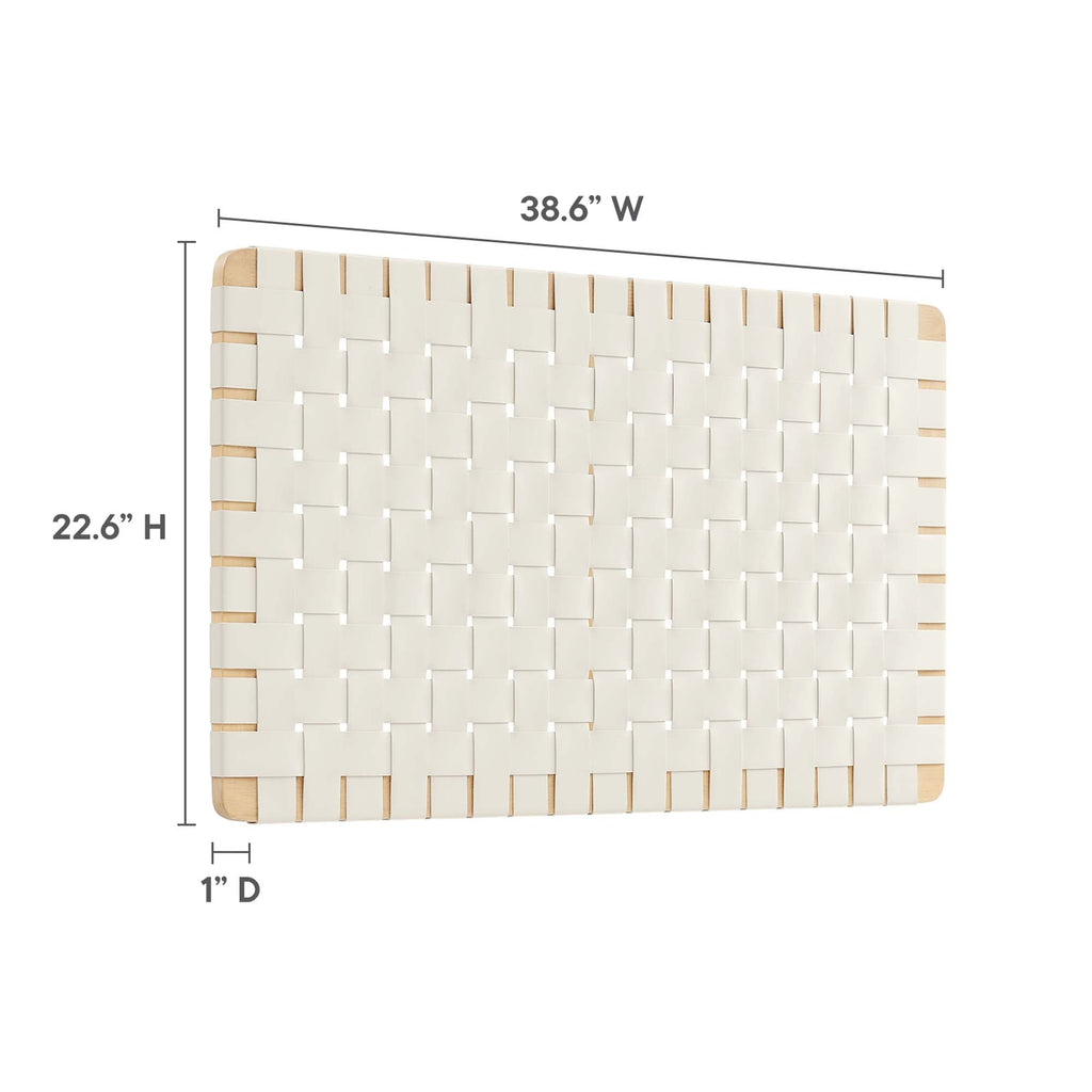 Sparta Weave Wall-Mount Vegan Leather Headboard
