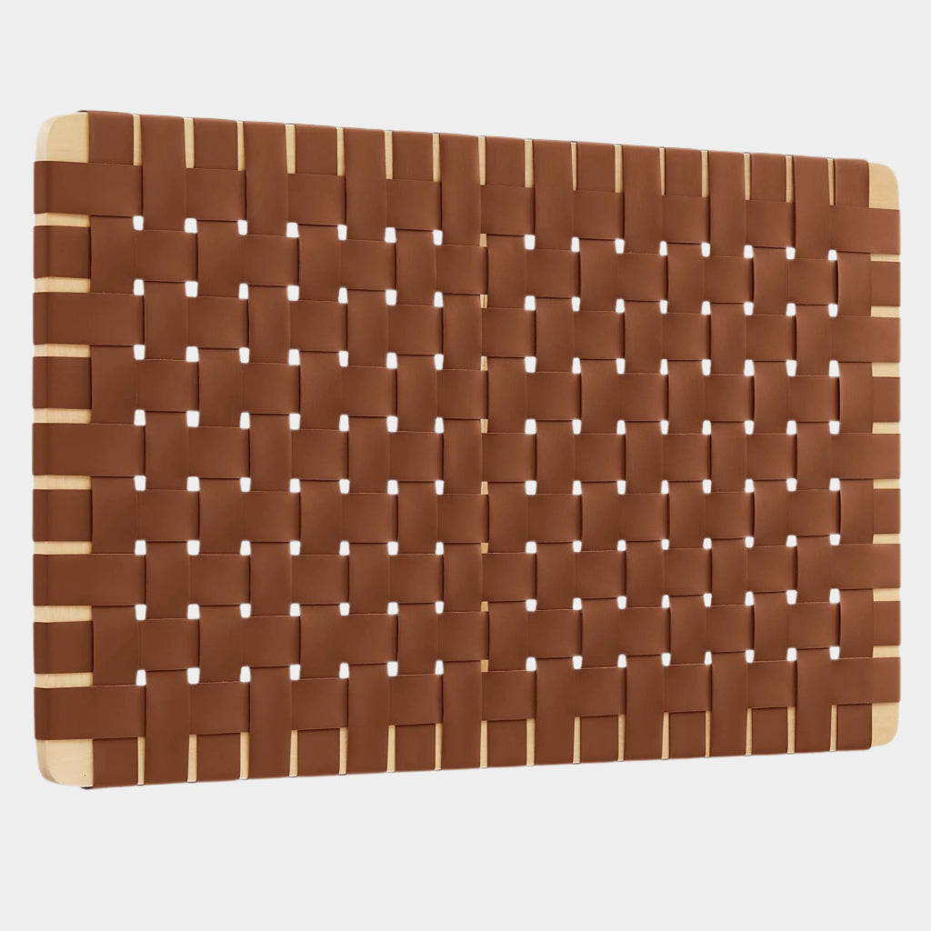 Sparta Weave Wall-Mount Vegan Leather Headboard