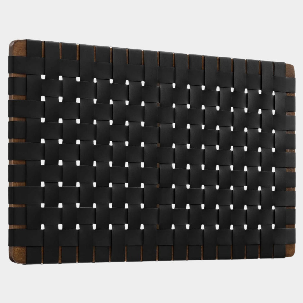Sparta Weave Wall-Mount Vegan Leather Headboard