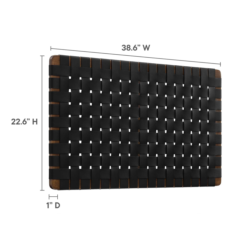 Sparta Weave Wall-Mount Vegan Leather Headboard