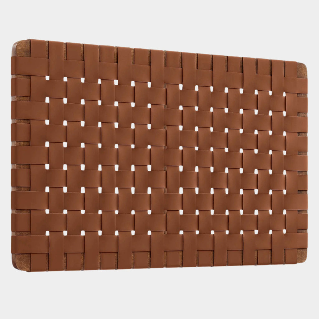 Sparta Weave Wall-Mount Vegan Leather Headboard