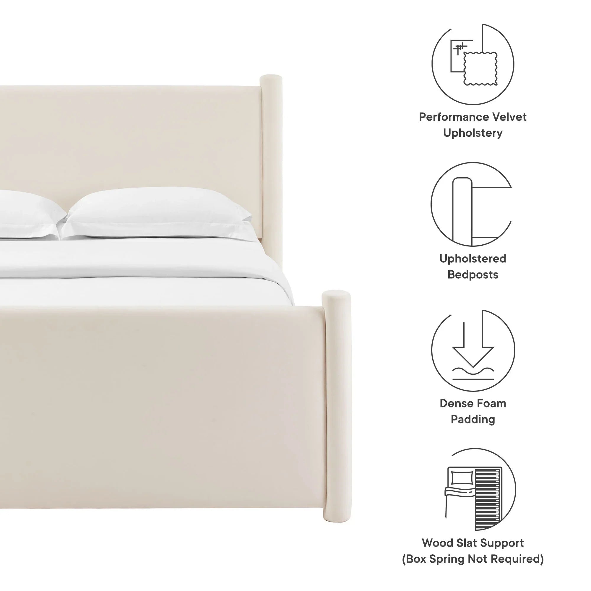 Rael Performance Velvet Platform Bed