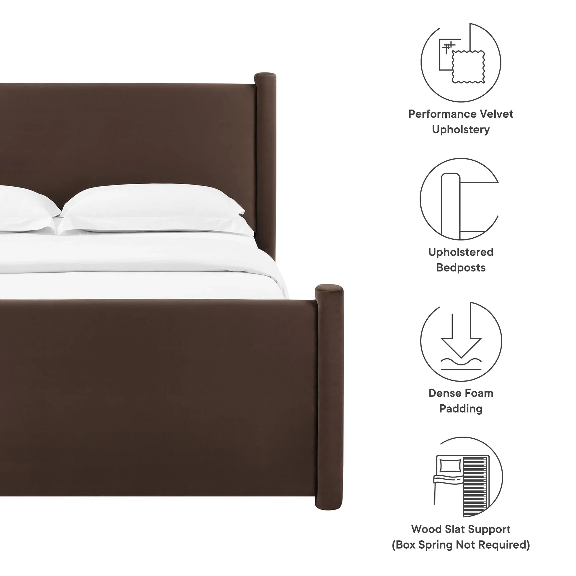 Rael Performance Velvet Platform Bed