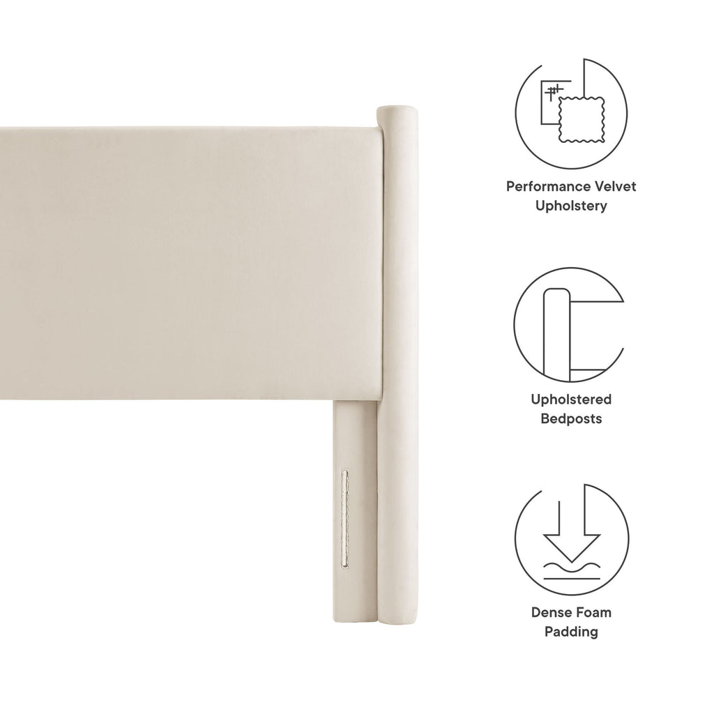 Rael Performance Velvet  Headboard