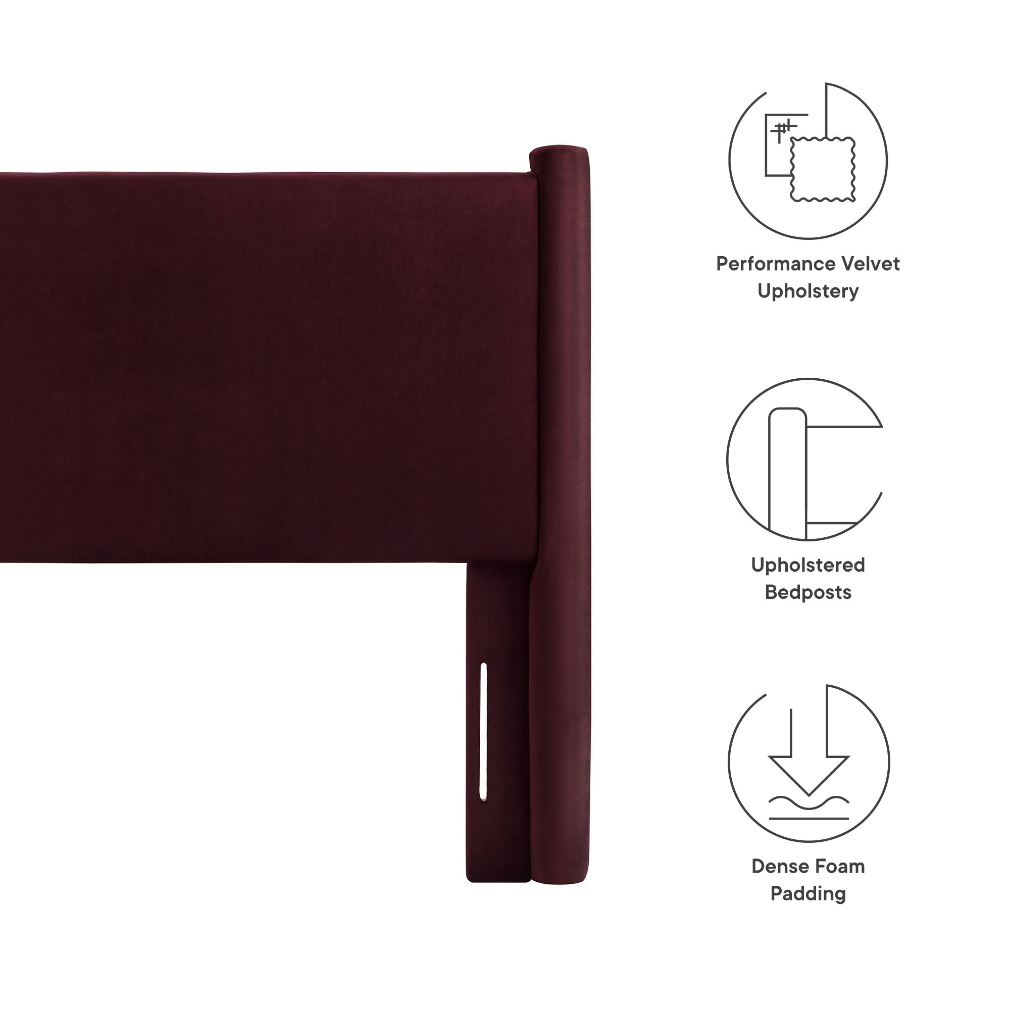 Rael Performance Velvet  Headboard