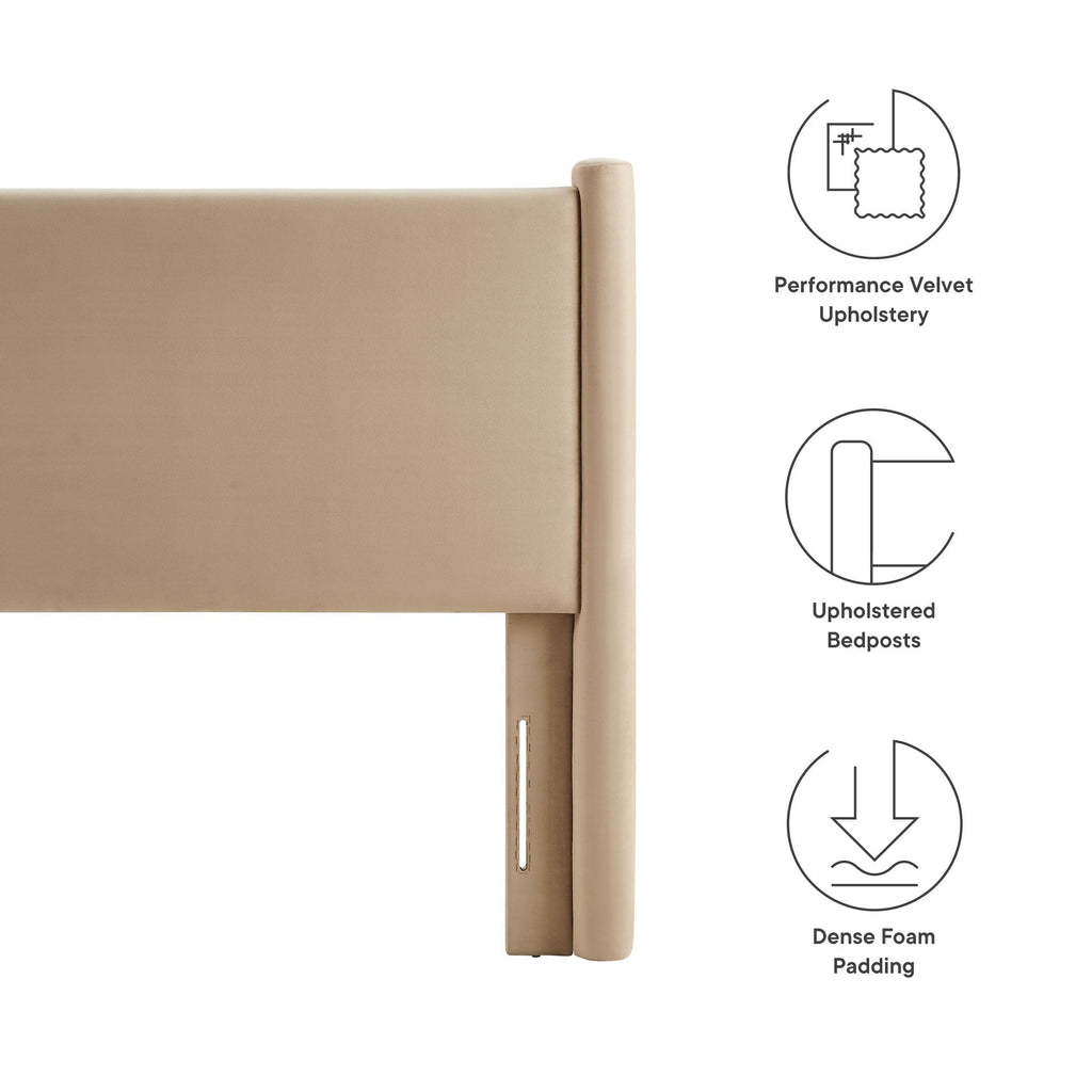 Rael Performance Velvet  Headboard