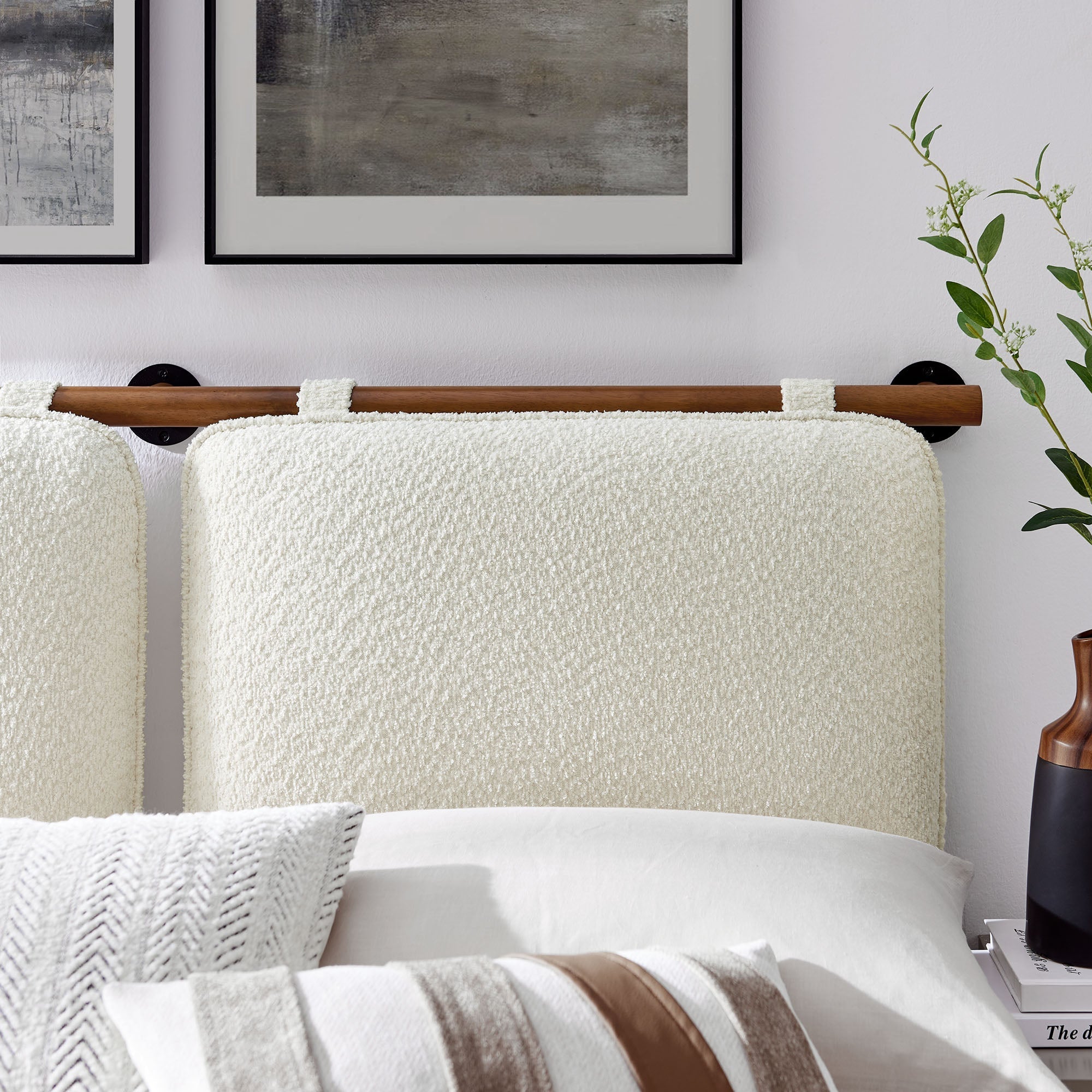 Anela Wall-Mounted Chenille Upholstered Headboard