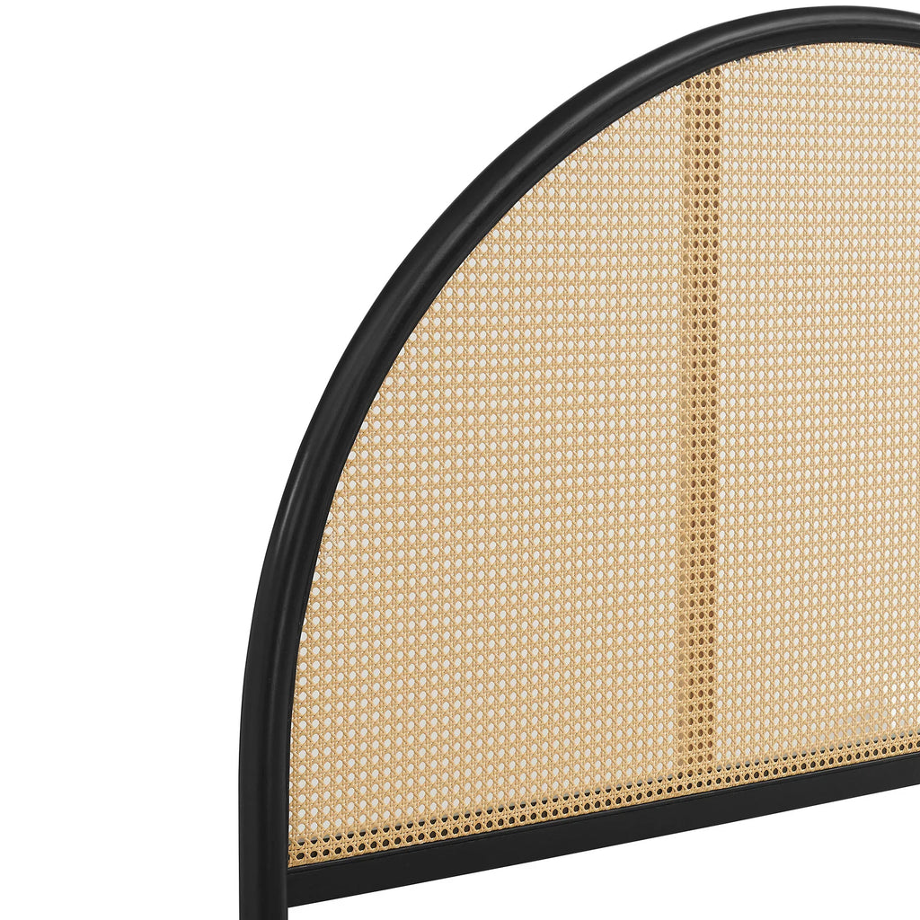 Odette Queen Arched Rattan Cane Platform Bed