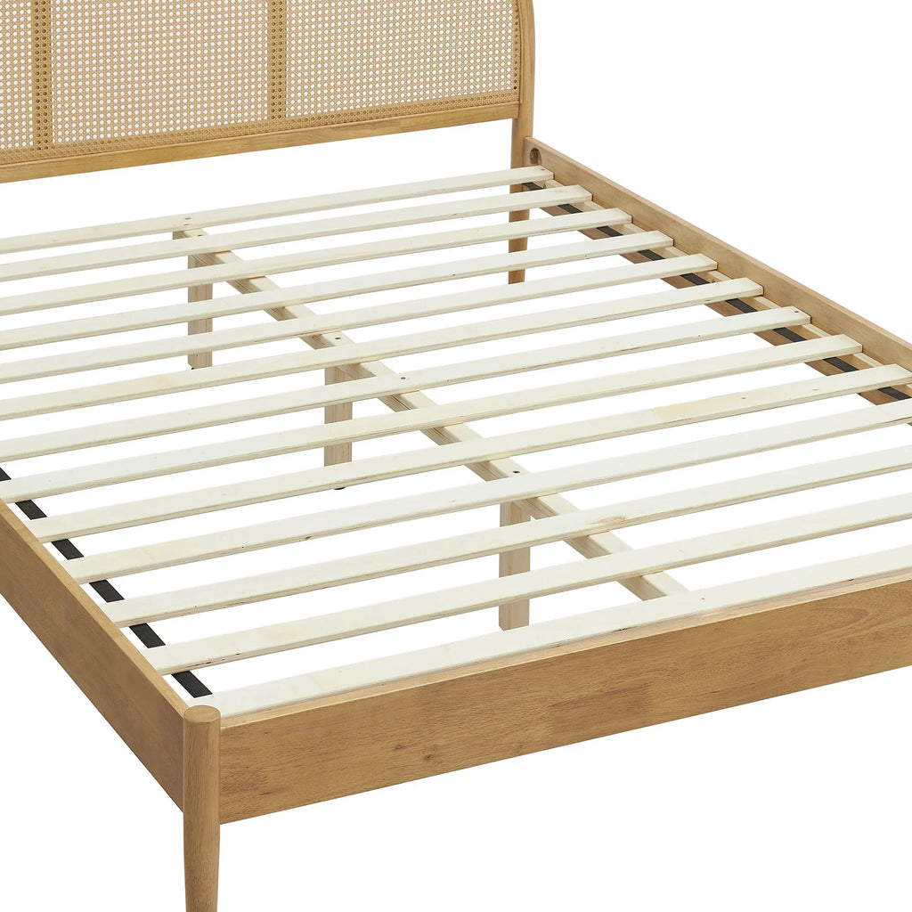 Odette Queen Arched Rattan Cane Platform Bed