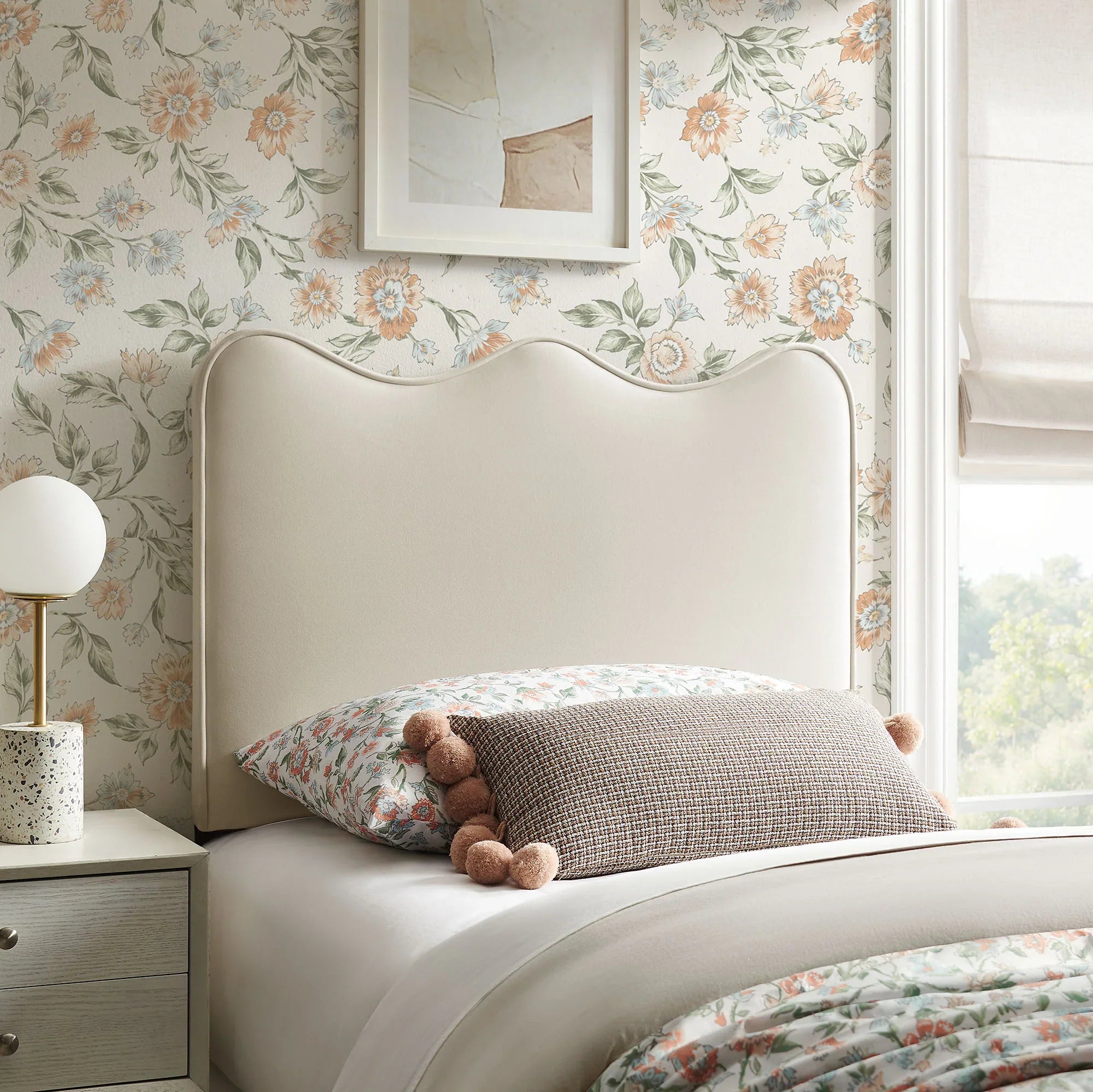 Athena Stain-Resistant Performance Velvet Twin Size Headboard