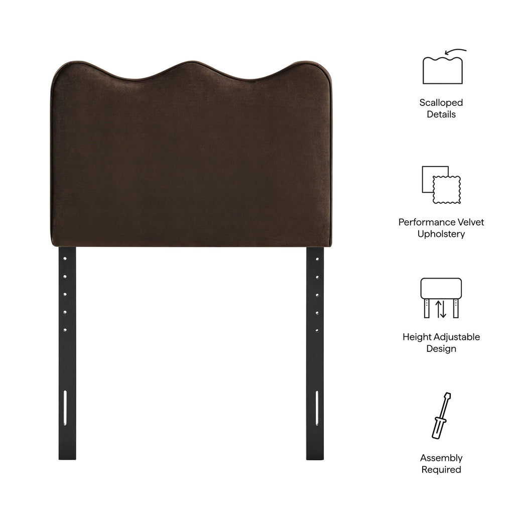 Athena Stain-Resistant Performance Velvet Twin Size Headboard