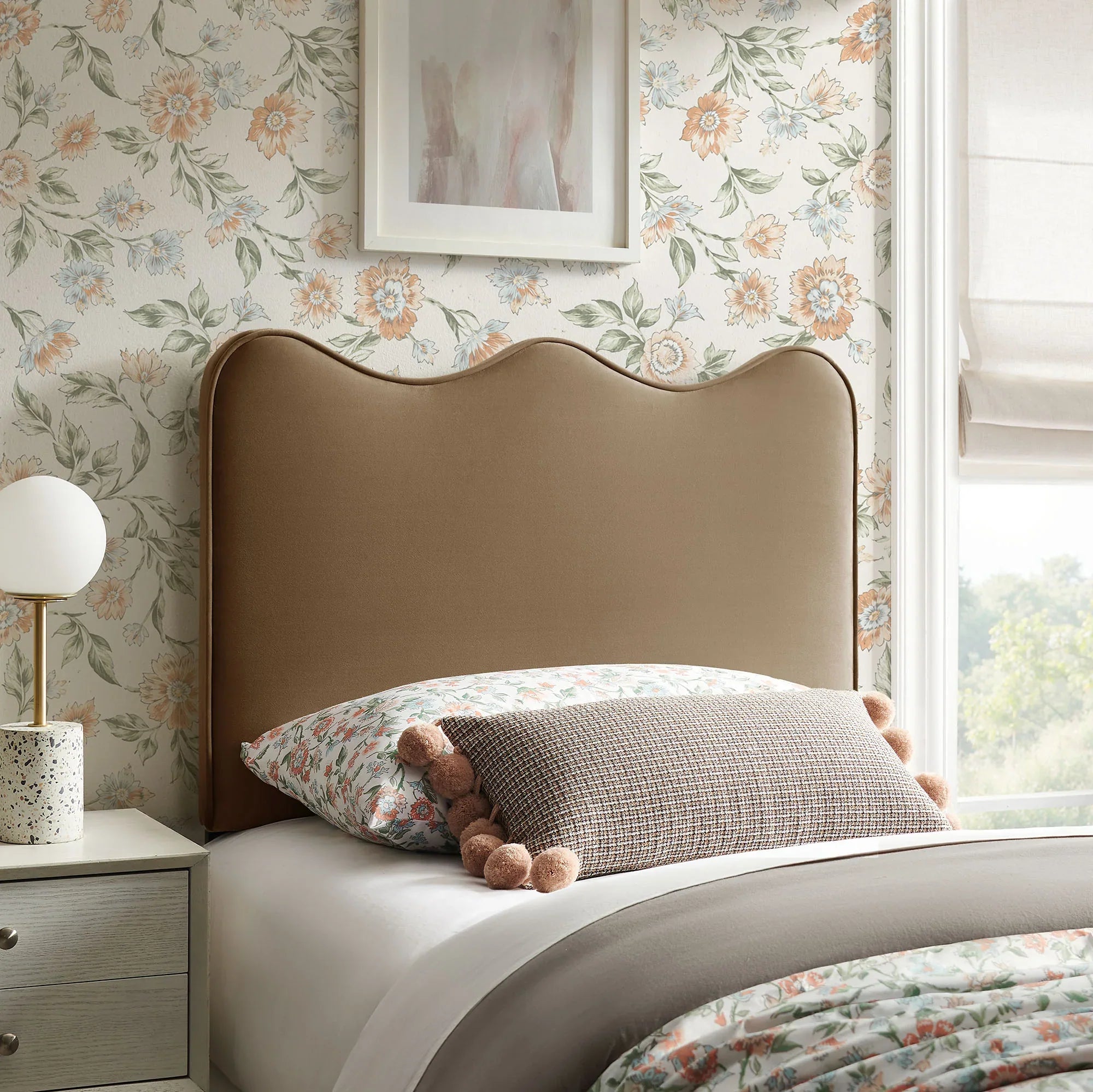 Athena Stain-Resistant Performance Velvet Twin Size Headboard