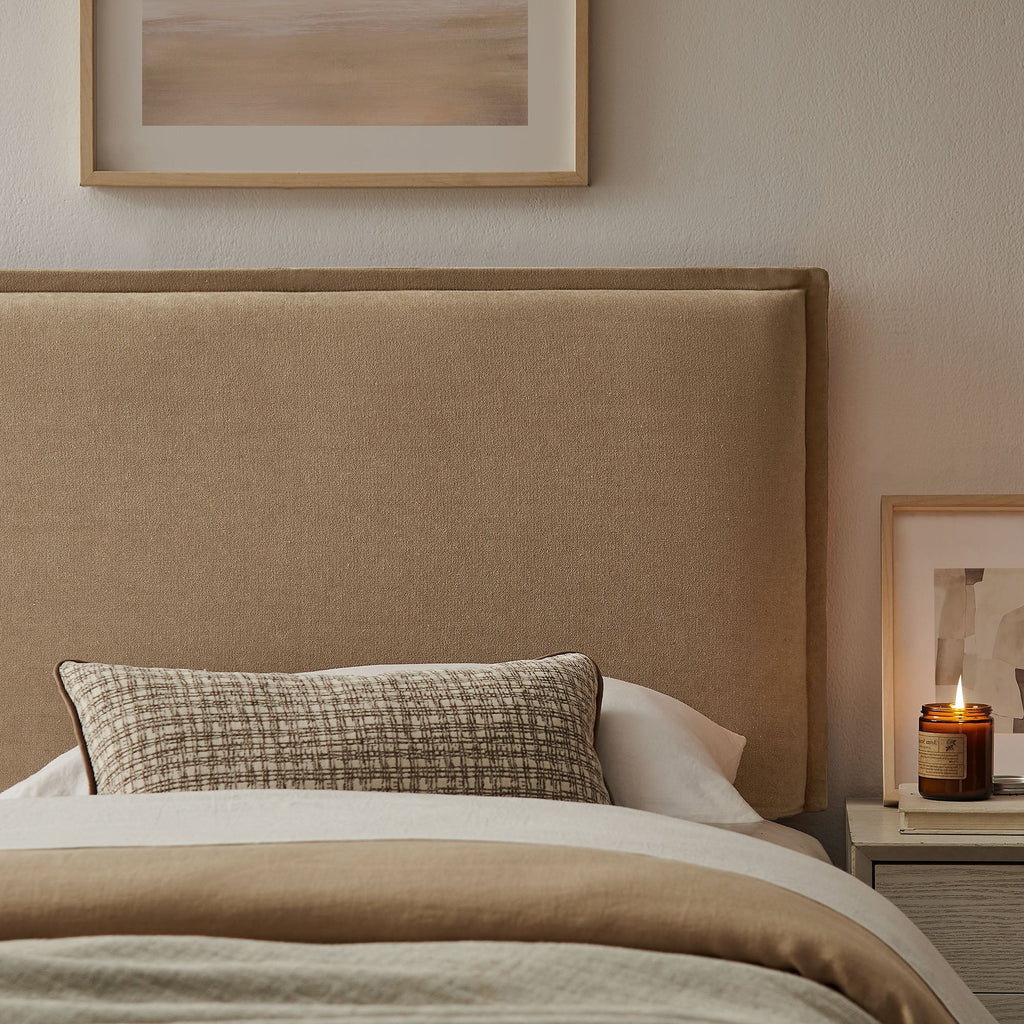 Camille Upholstered Linen Blend Headboard