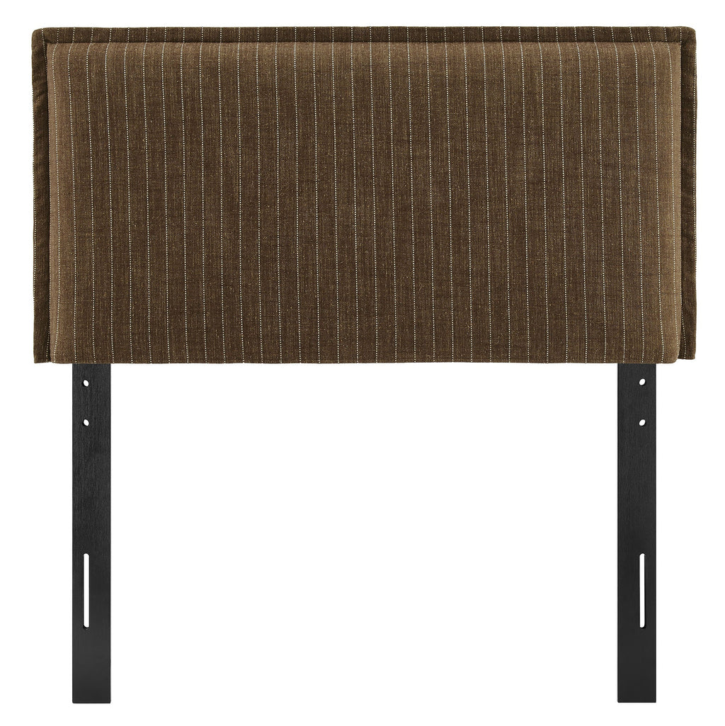 Camille Striped Linen Blend Queen Size Headboard