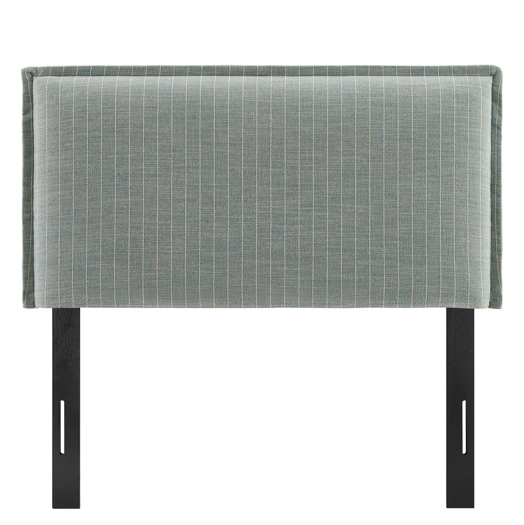 Camille Striped Linen Blend Queen Size Headboard