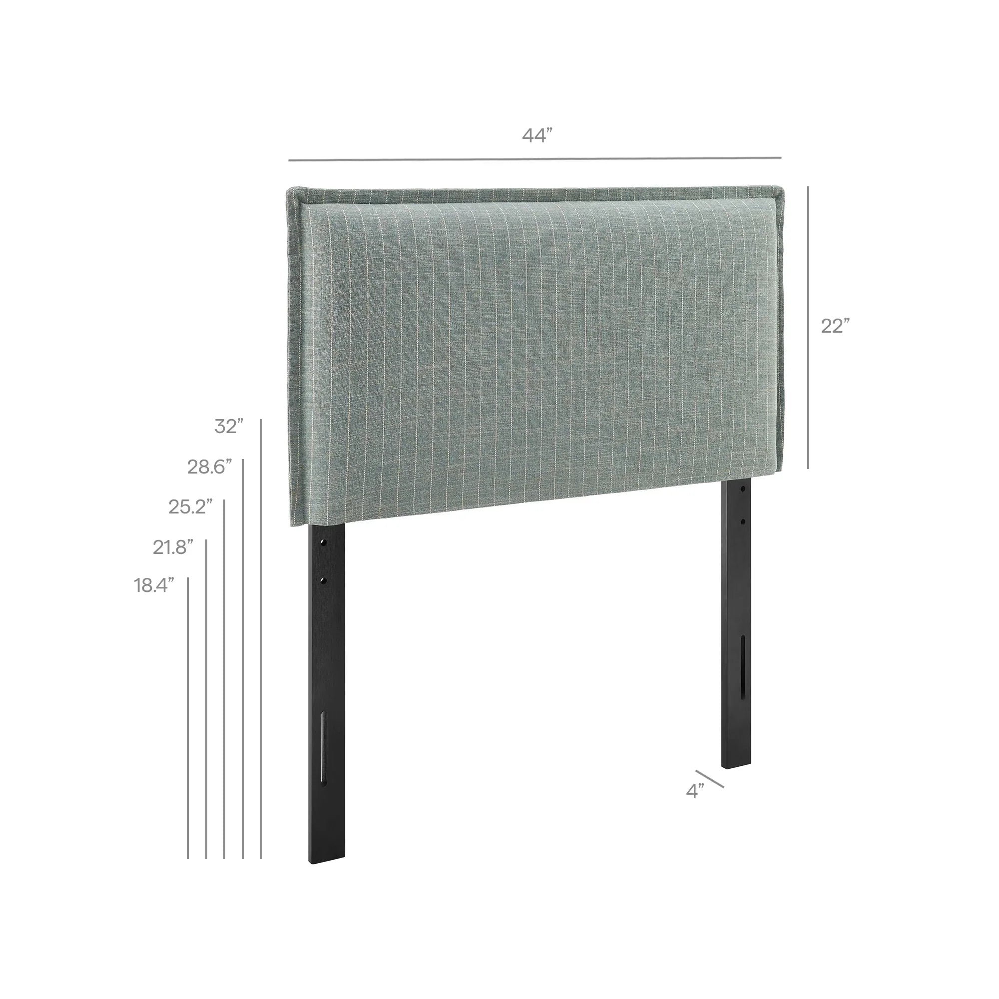 Camille Striped Linen Blend Queen Size Headboard