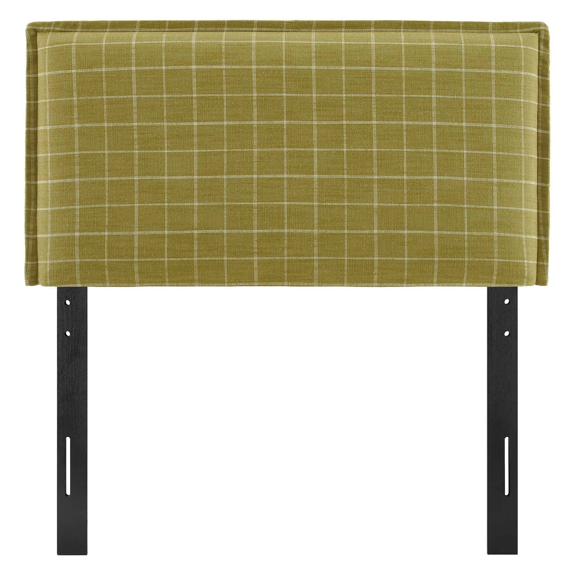 Camille Checkered Linen Blend Queen Size Headboard