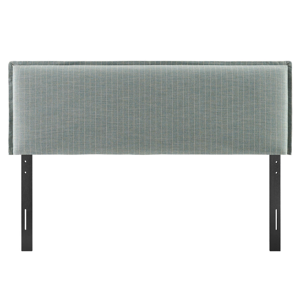 Camille Striped Linen Blend Queen Size Headboard