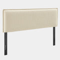 Camille Striped Linen Blend Queen Size Headboard