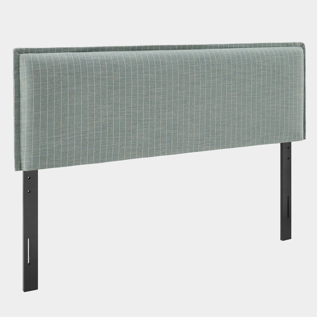 Camille Striped Linen Blend Queen Size Headboard
