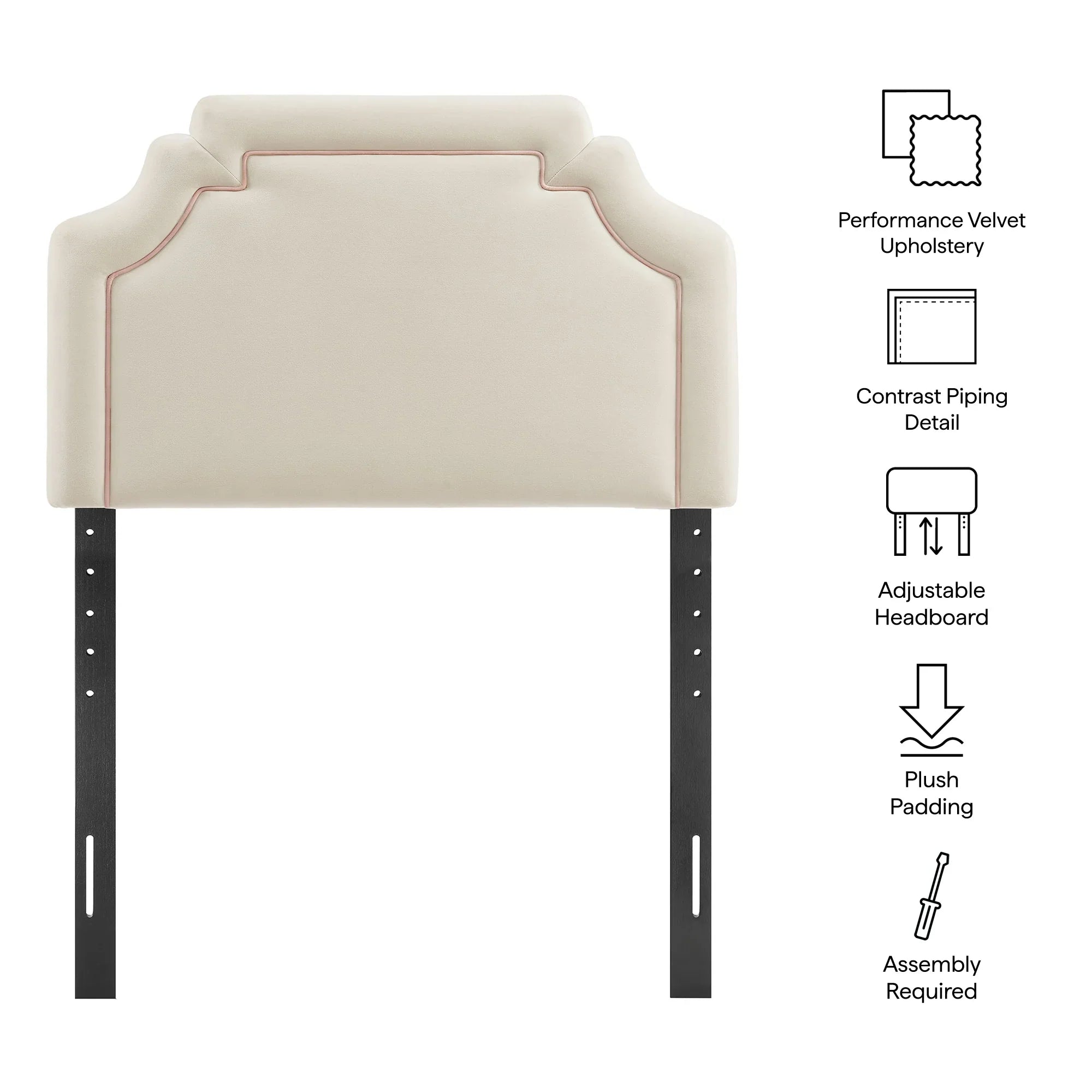 Magnolia Stain-Resistant Performance Velvet Queen Size Headboard