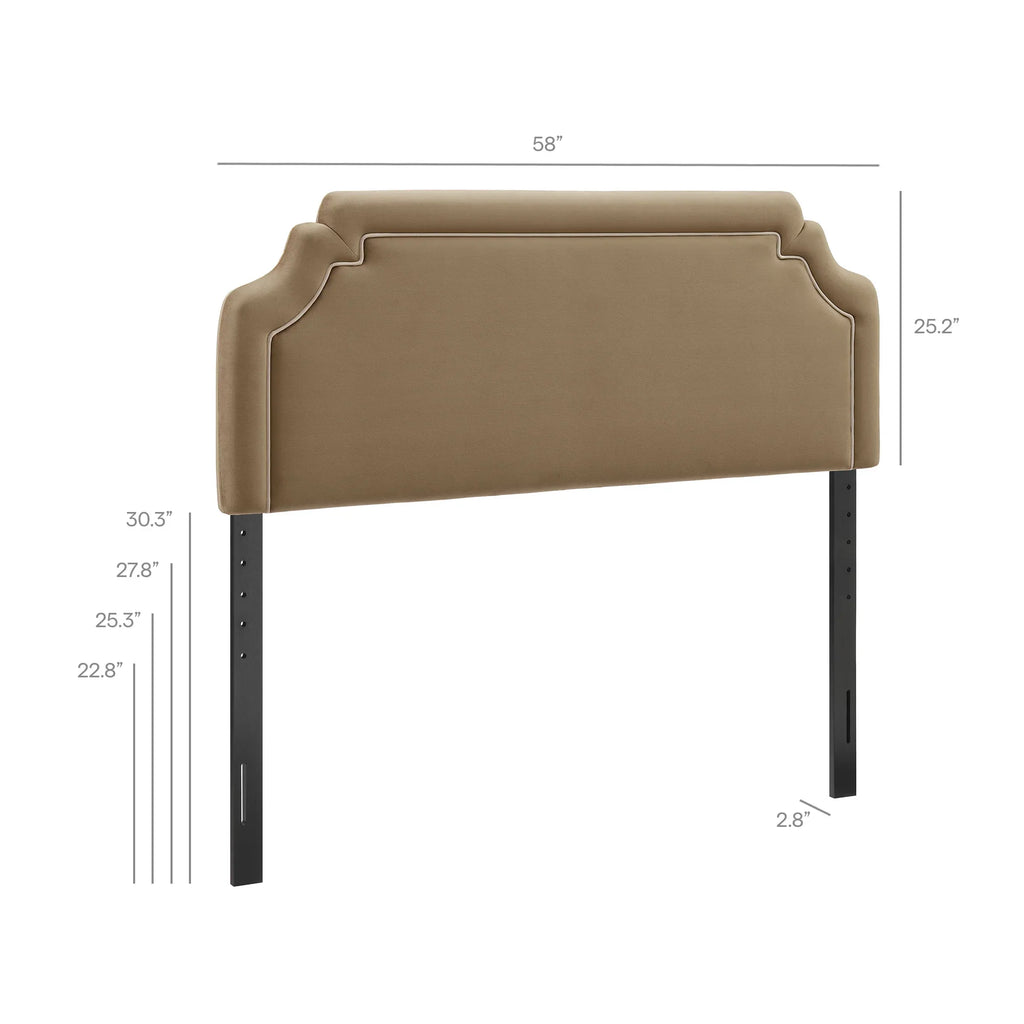 Magnolia Stain-Resistant Performance Velvet Queen Size Headboard
