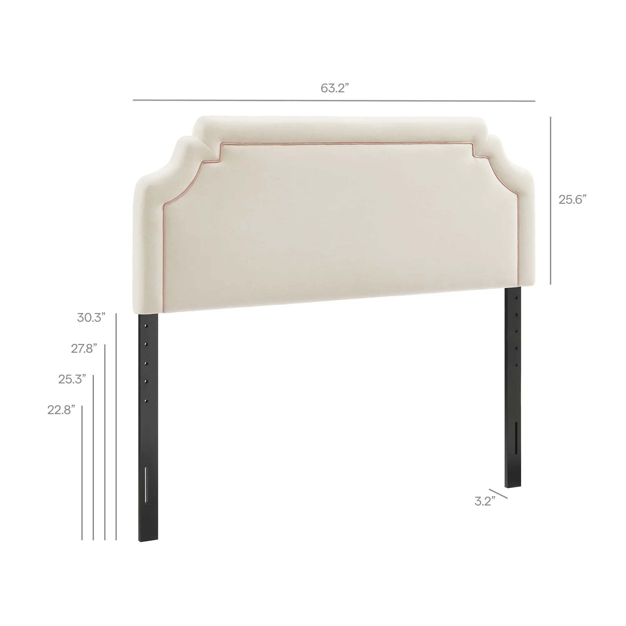 Magnolia Stain-Resistant Performance Velvet Queen Size Headboard