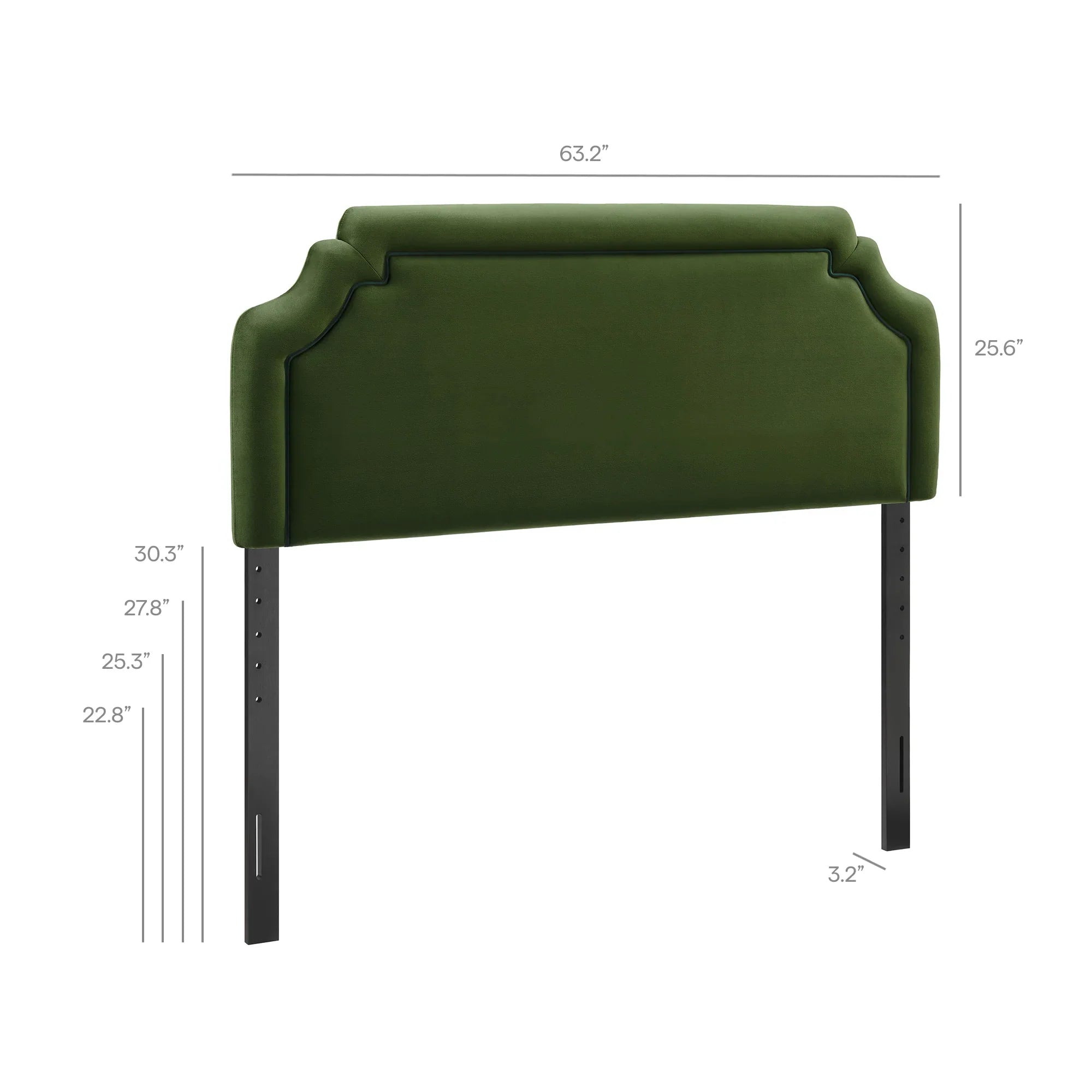 Magnolia Stain-Resistant Performance Velvet Queen Size Headboard