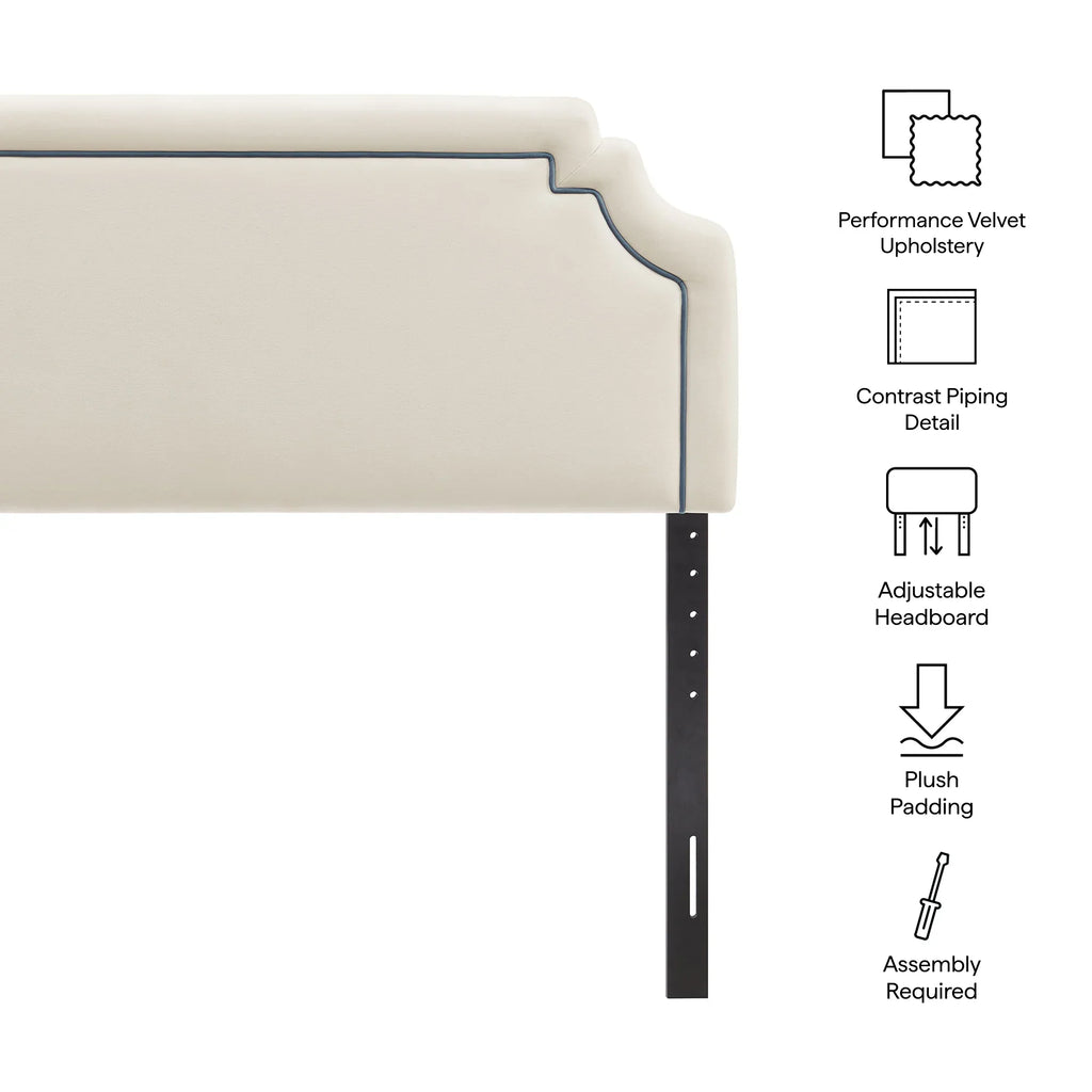 Magnolia Stain-Resistant Performance Velvet Queen Size Headboard