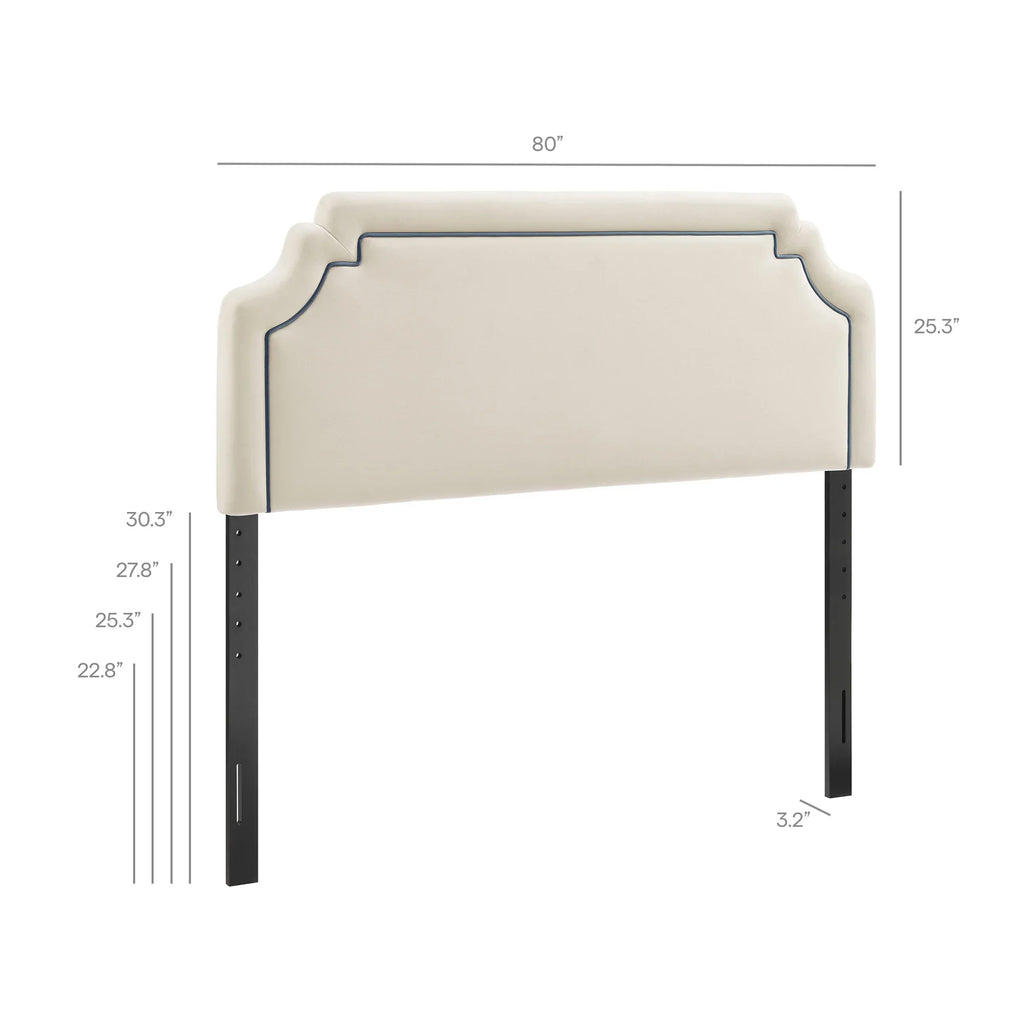 Magnolia Stain-Resistant Performance Velvet Queen Size Headboard