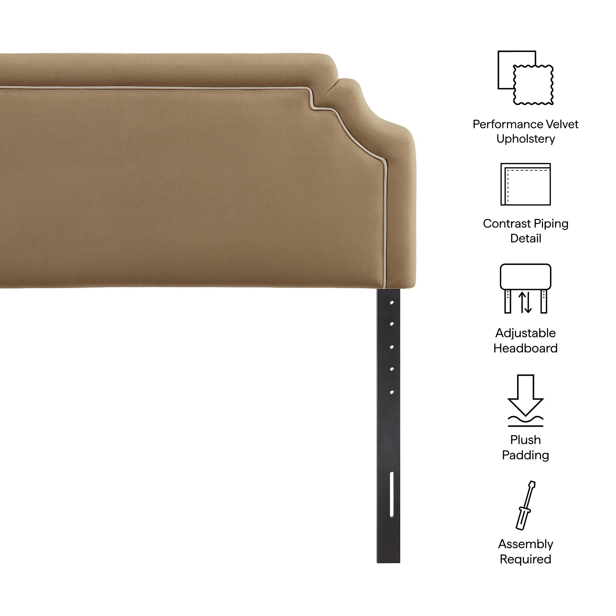 Magnolia Stain-Resistant Performance Velvet Queen Size Headboard
