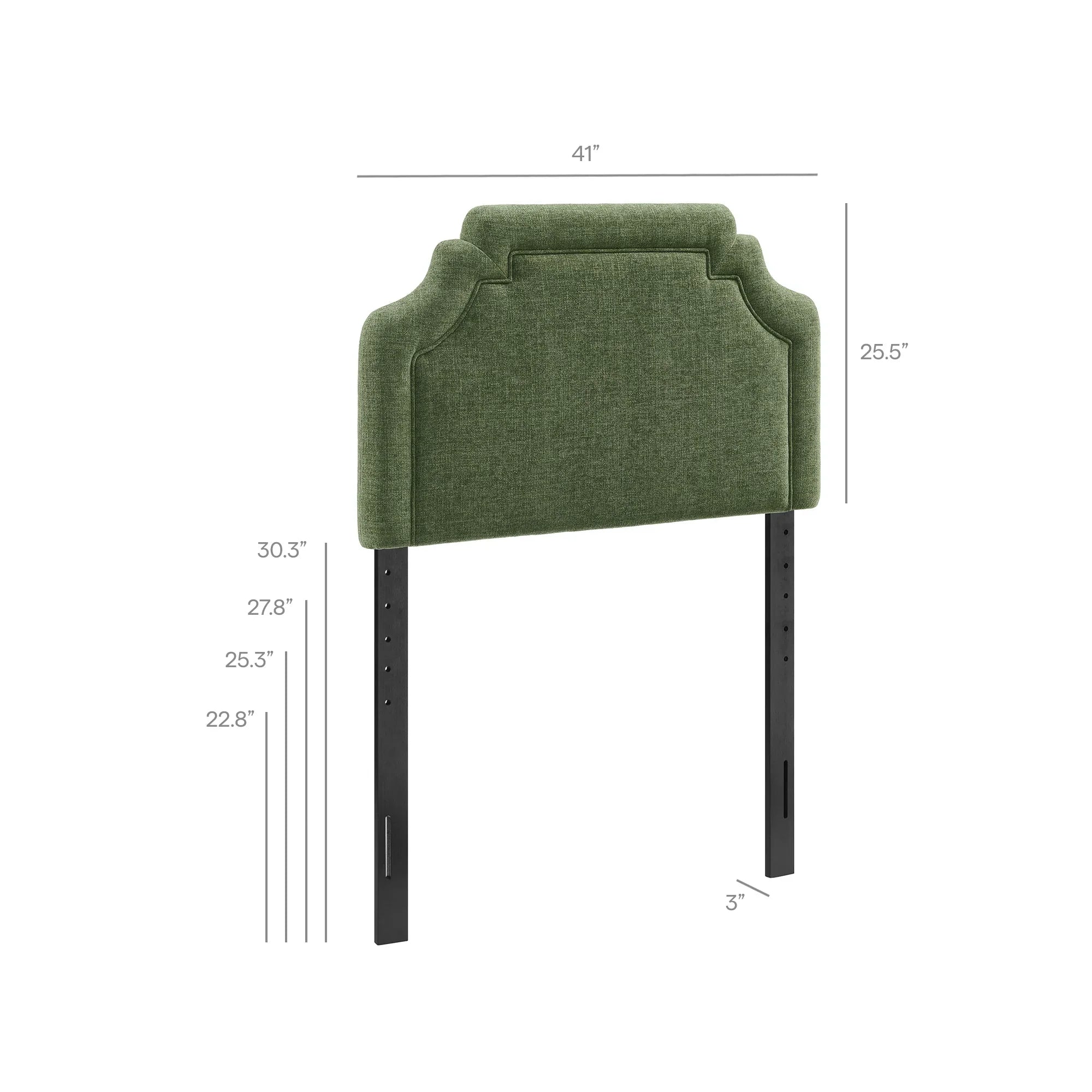 Magnolia Upholstered Fabric Queen Size Headboard