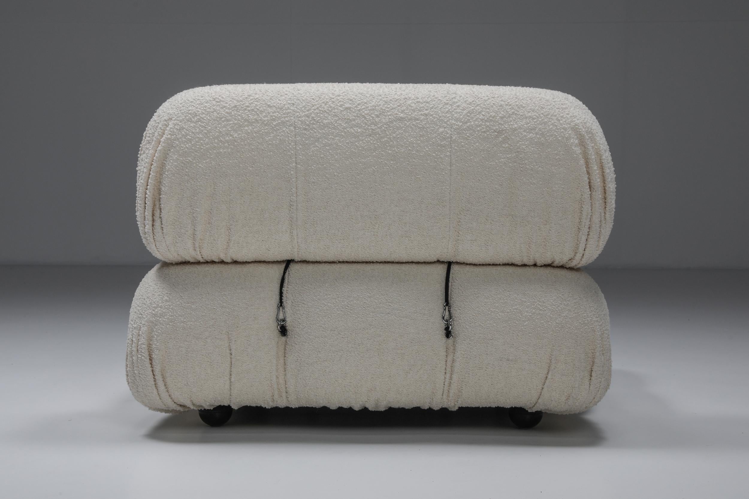 Mario Bellini Three-Seater Boucle Sofa