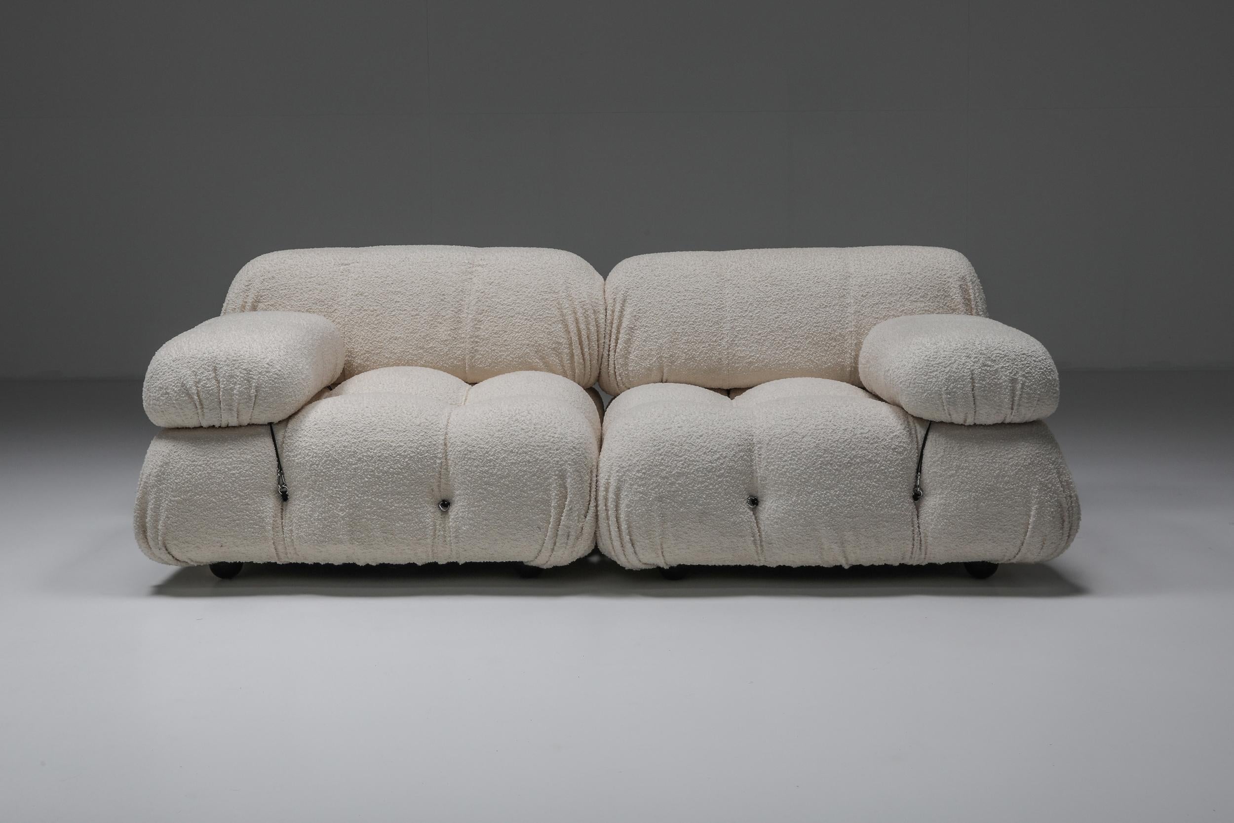 Mario Bellini Three-Seater Boucle Sofa