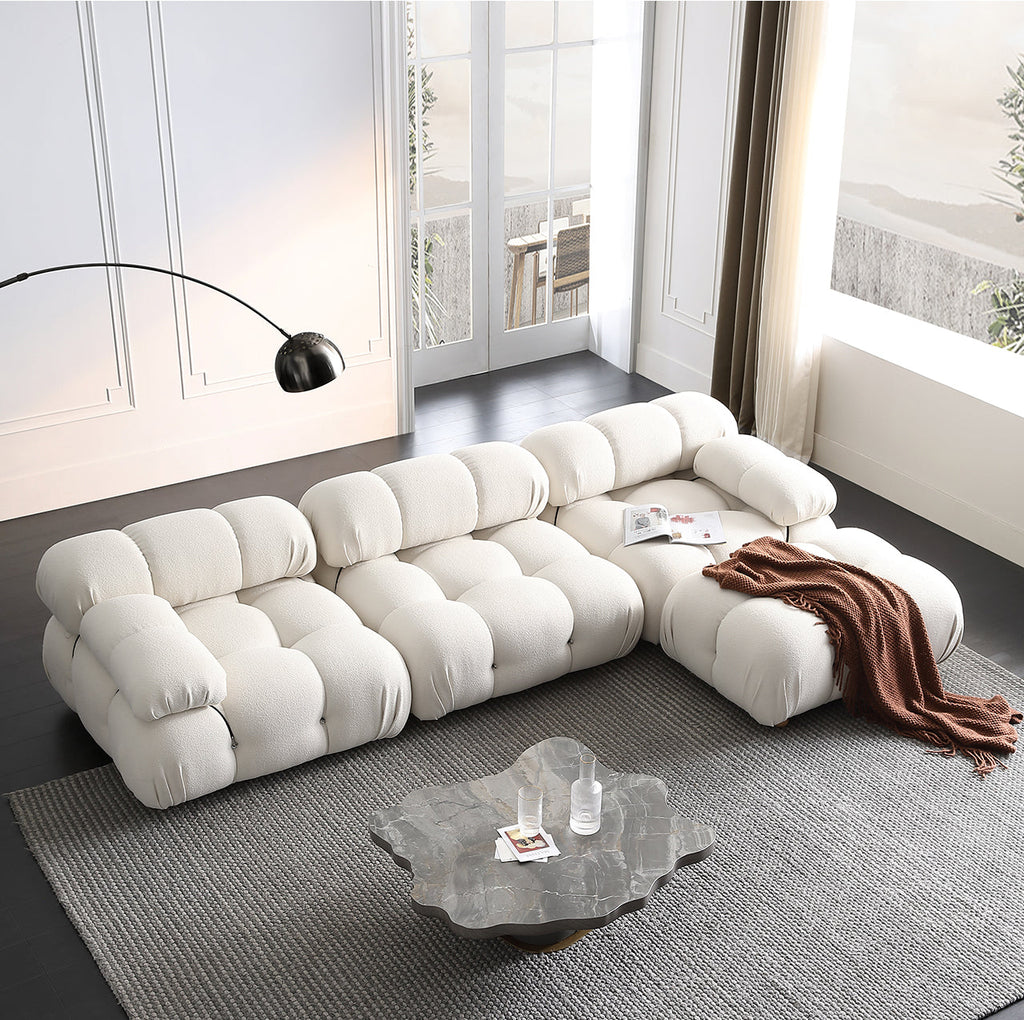 Mario Bellini Three-Seater Boucle Sofa