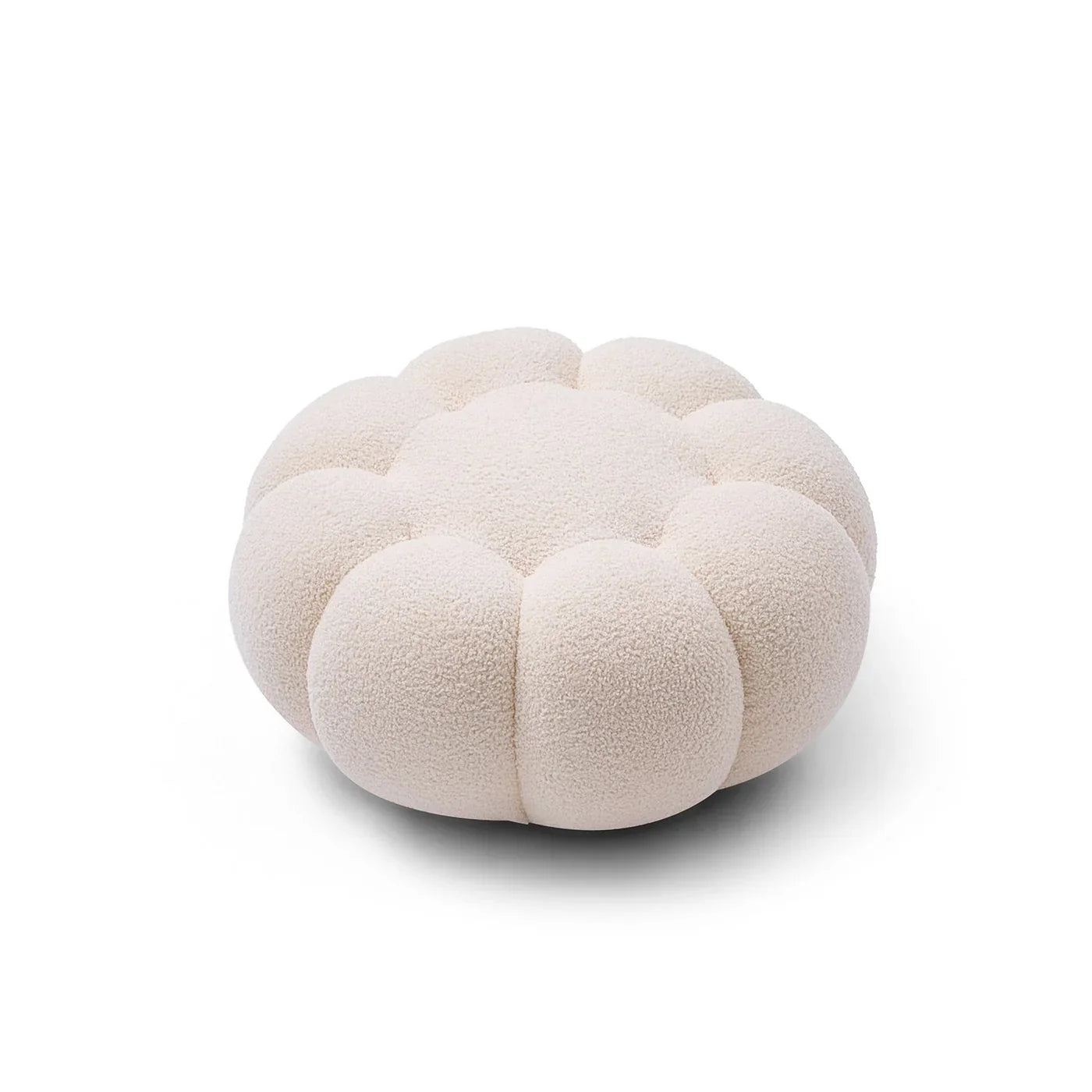 Pumpkin Boucle Ottoman