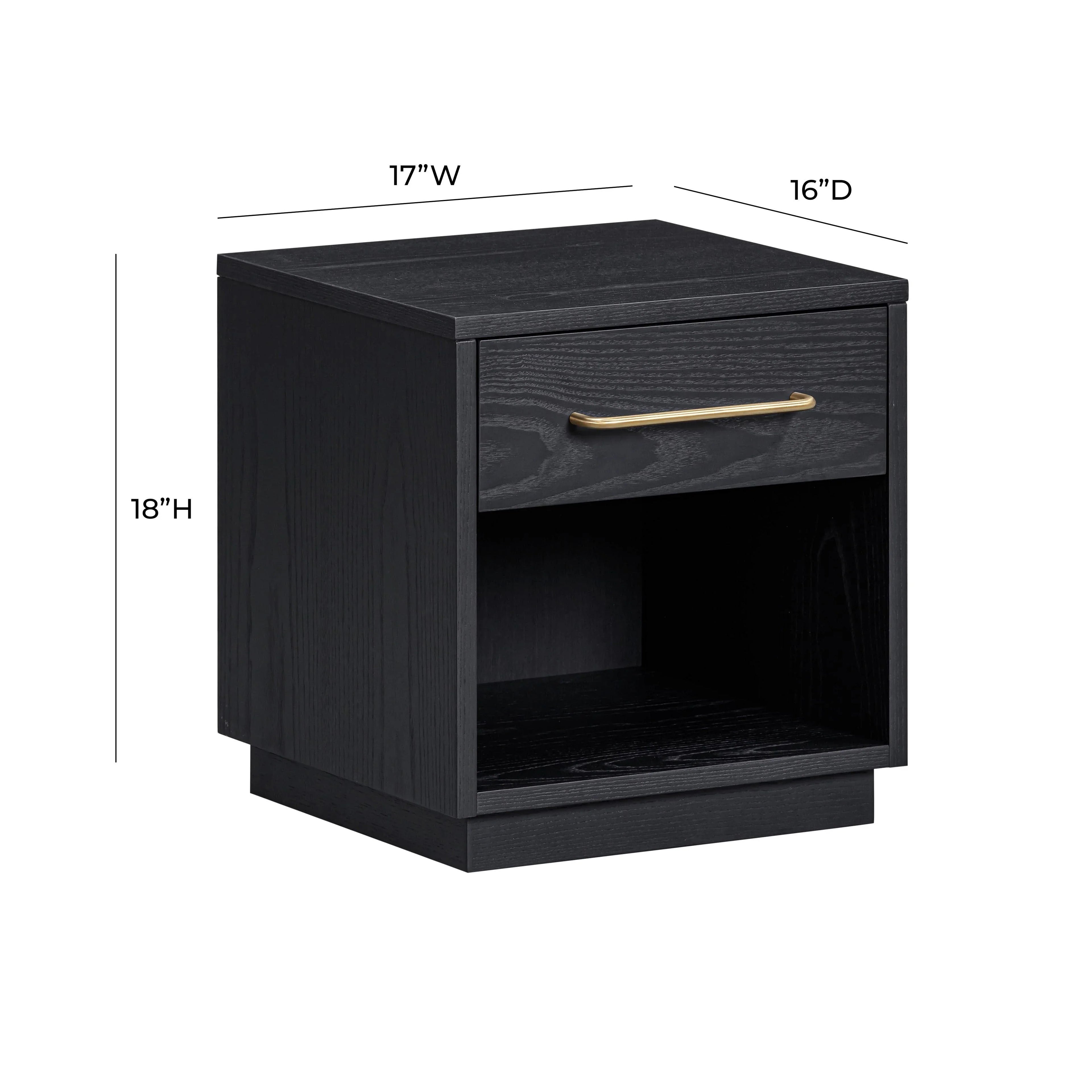 Marlow 17" Wood Nightstand With Drawer