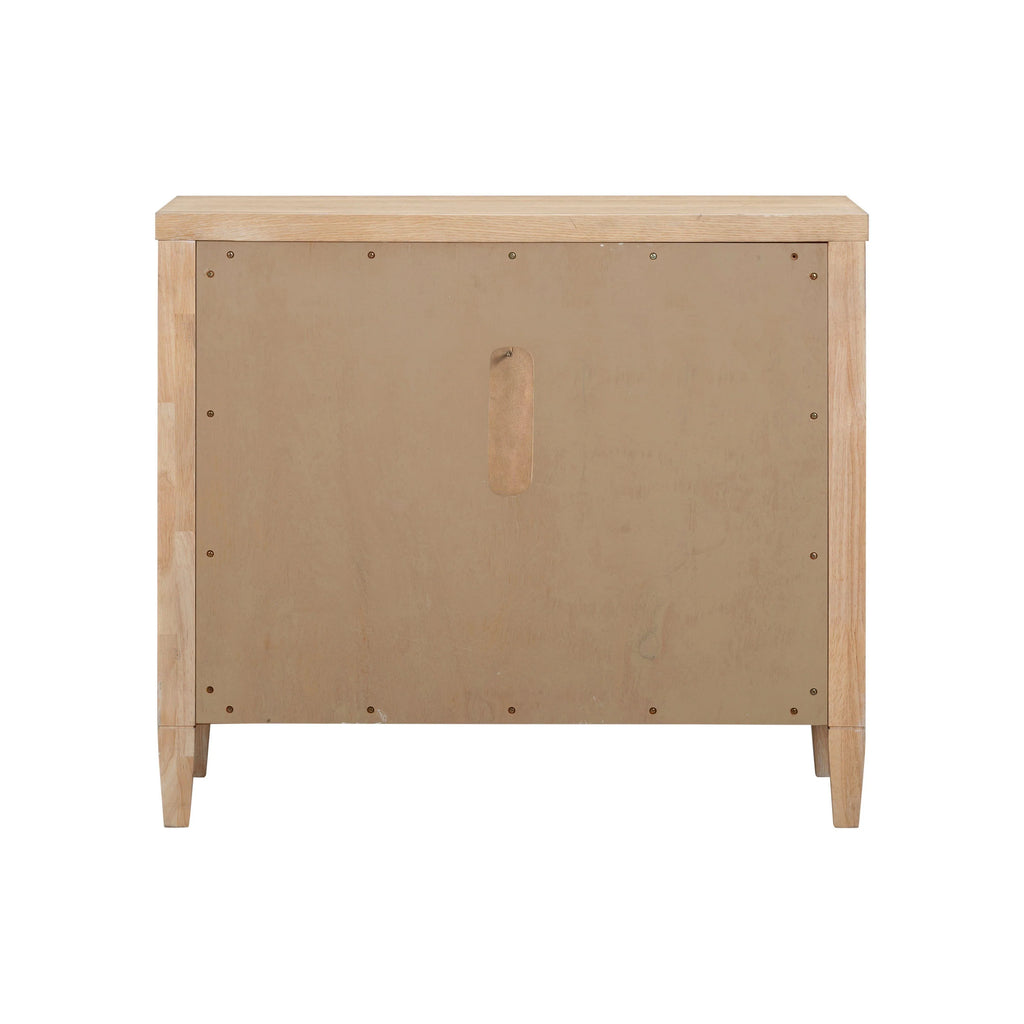 Bristol Park 30" Whitewashed Oak Wood 2-Drawer Nightstand