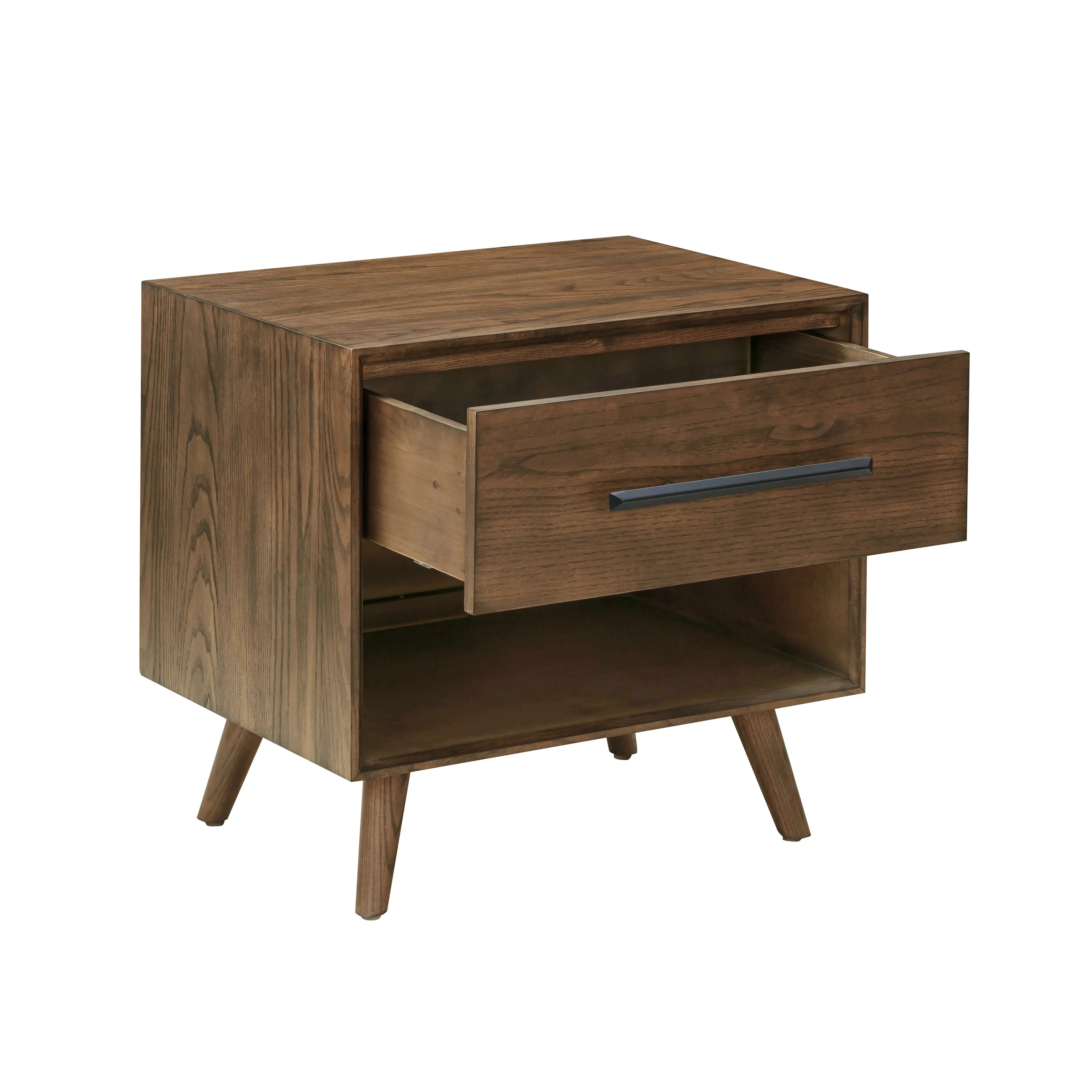 Emery 24" Walnut 1-Drawer Nightstand