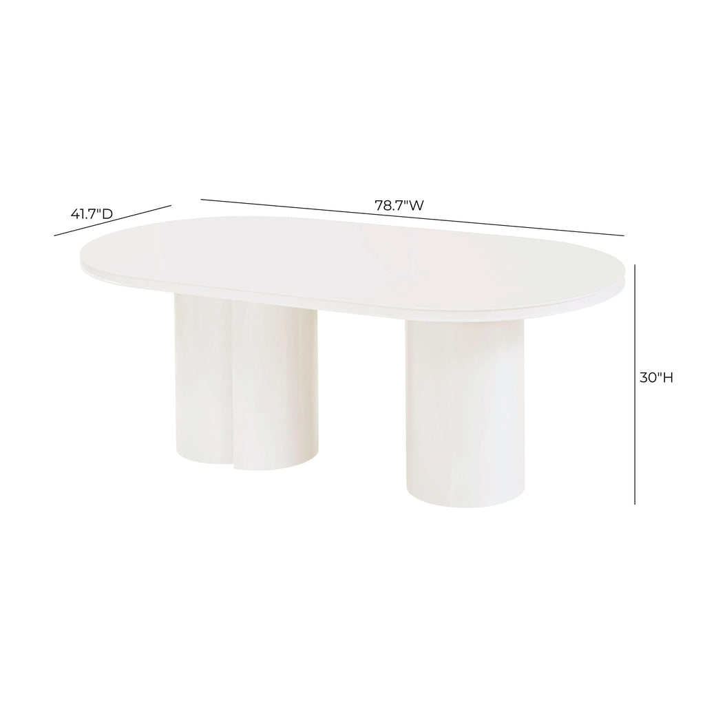 Elora 79" Lacquer Oval Dining Table