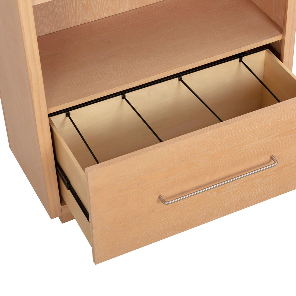 Marlow Wood Bookcase With File Drawer