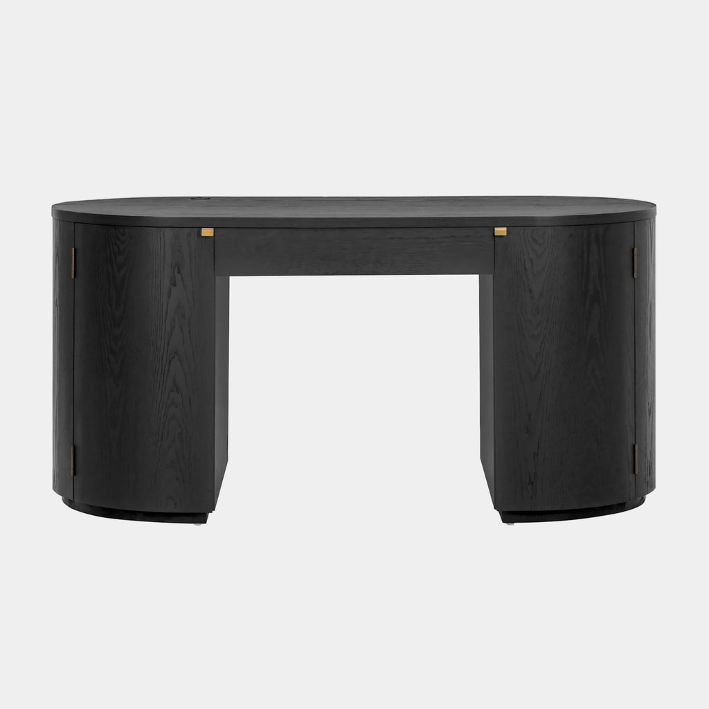 Marlow 64" Wood Executive Desk With Storage