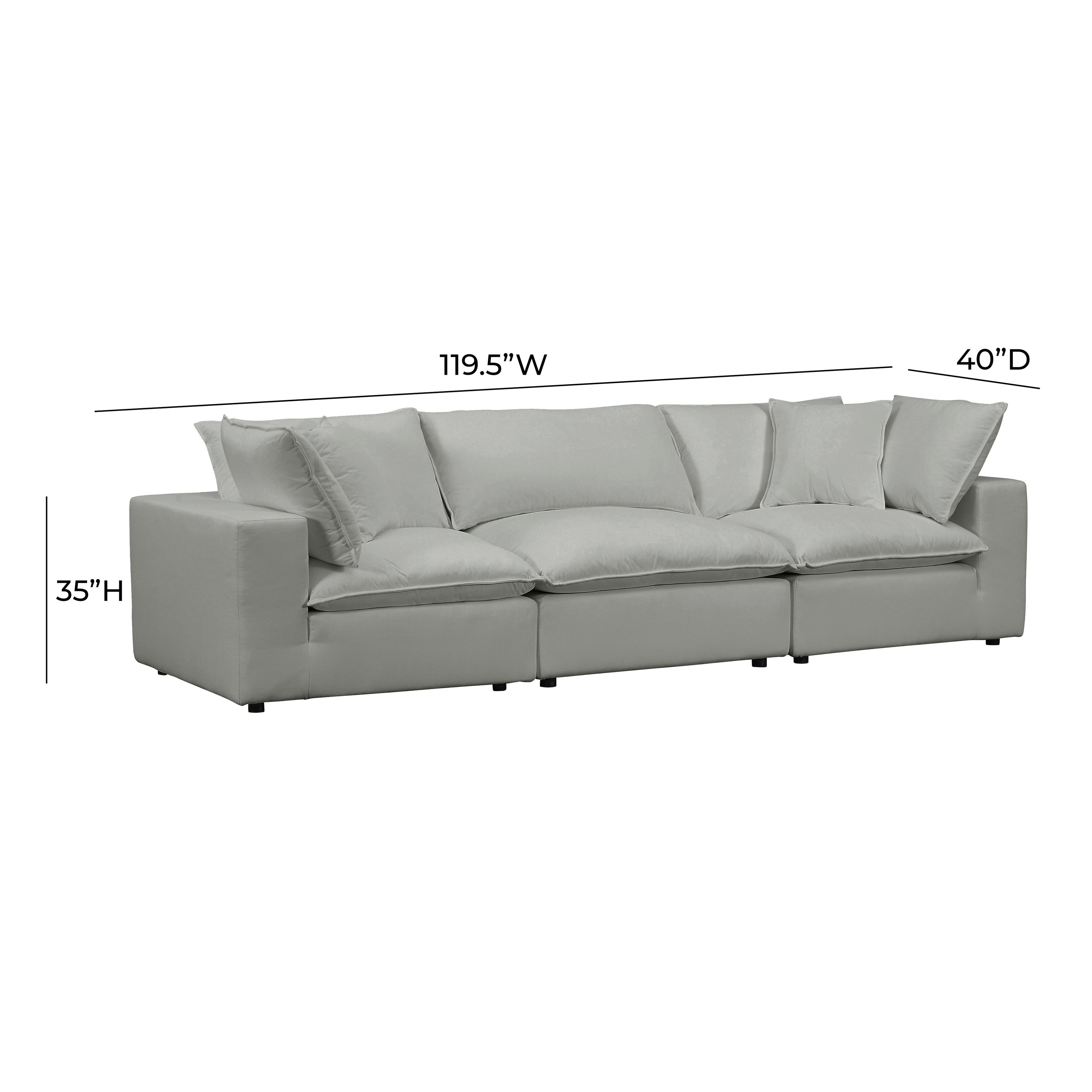 Cali 120" Performance Fabric Modular Sofa