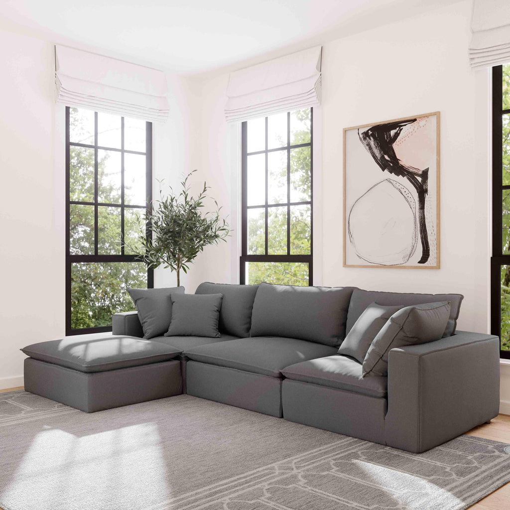 Cali Performance Fabric Ottoman