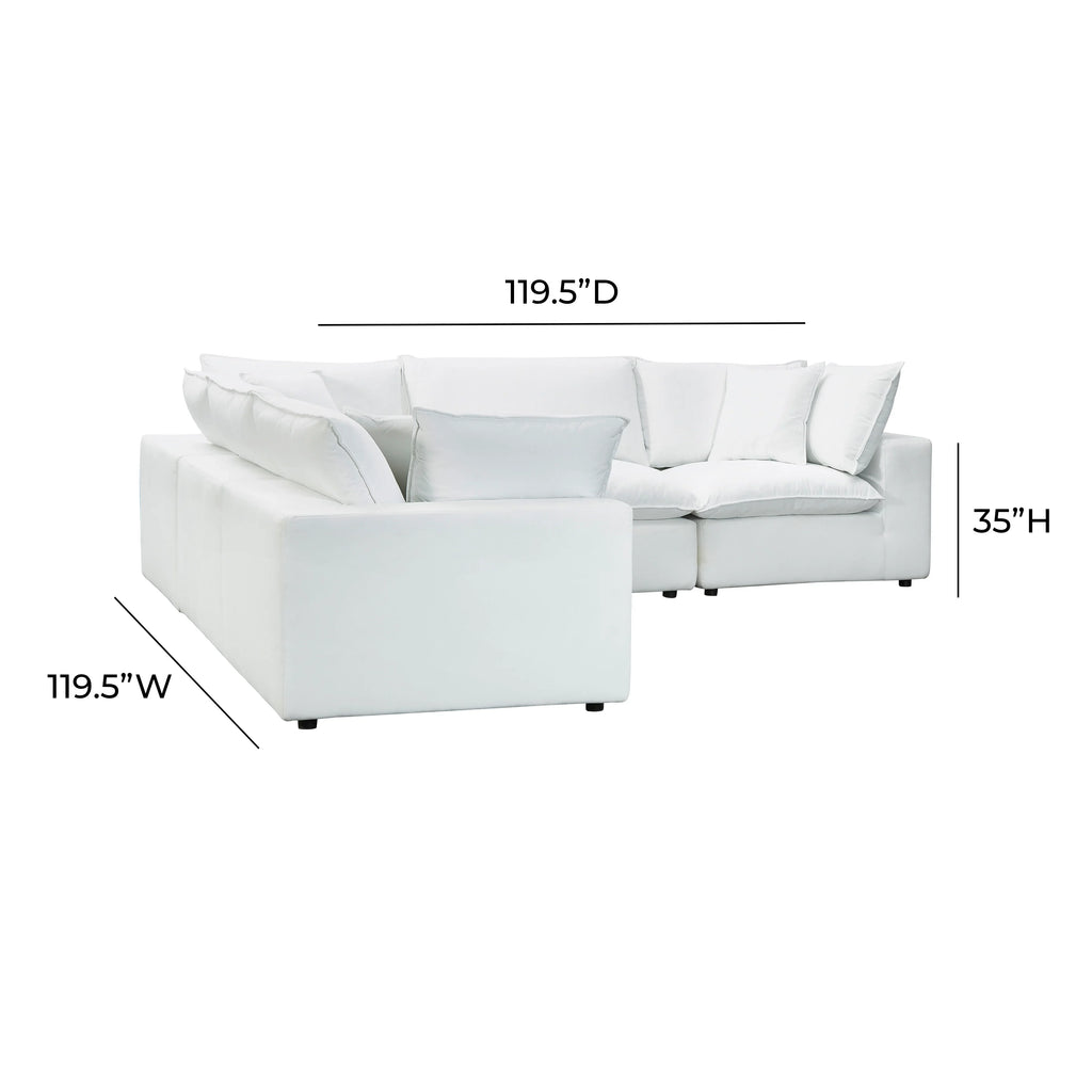 Cali 5-Piece Performance Fabric Modular L-Sectional