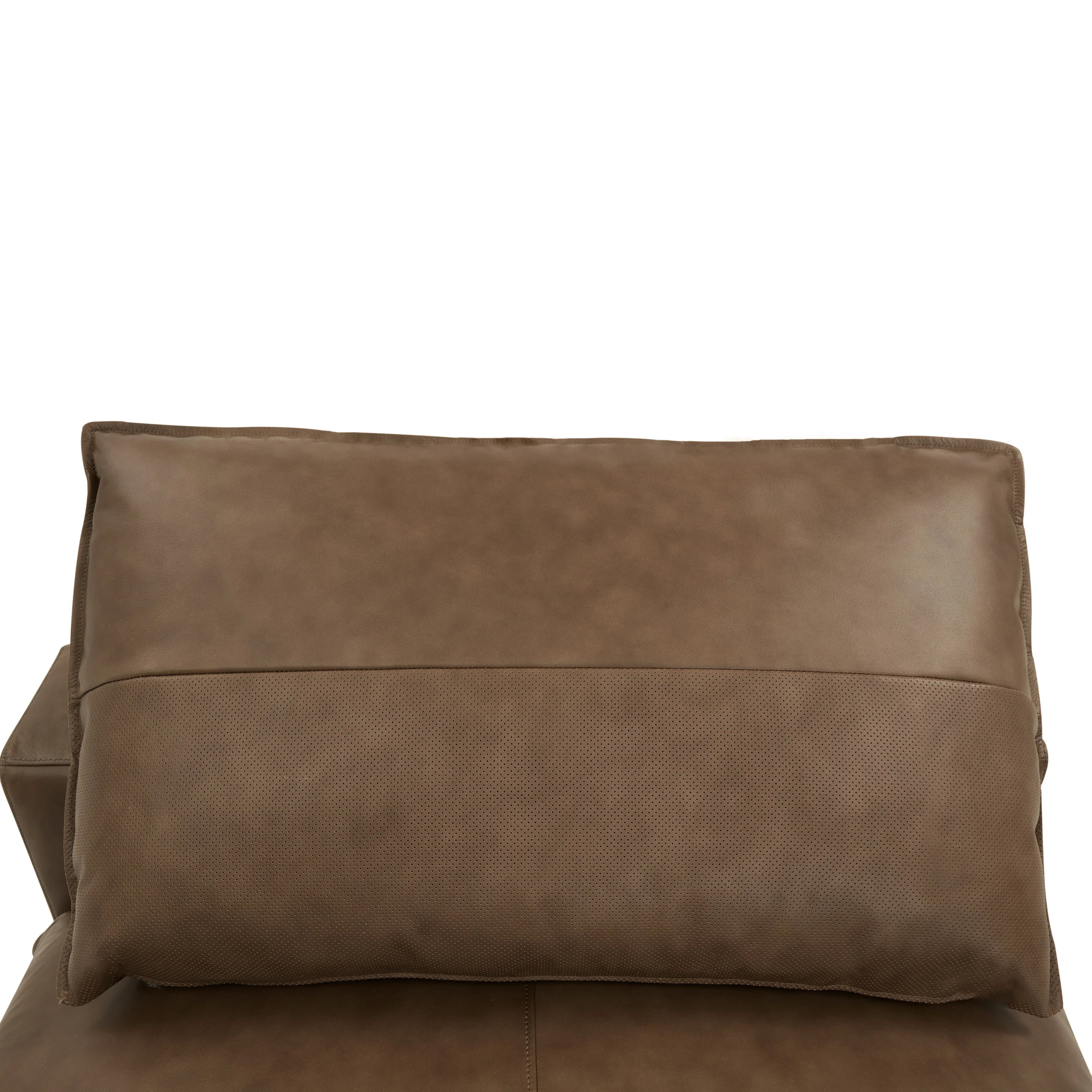 Cali Brown Leather Modular Armless Chair