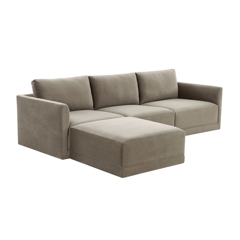 Willow 4-Piece Performance Velvet Modular Sectional